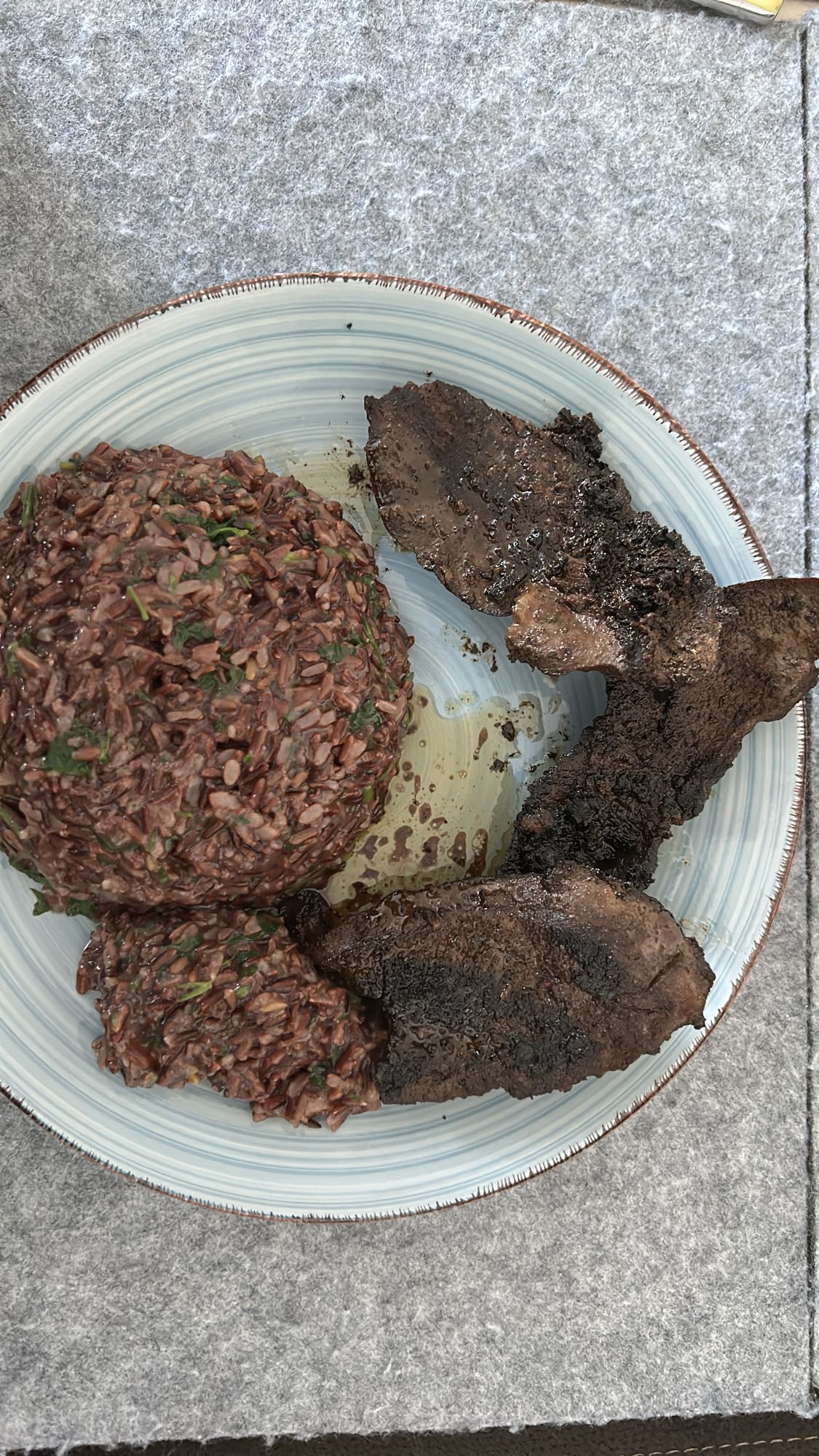 arroz integral y hígado