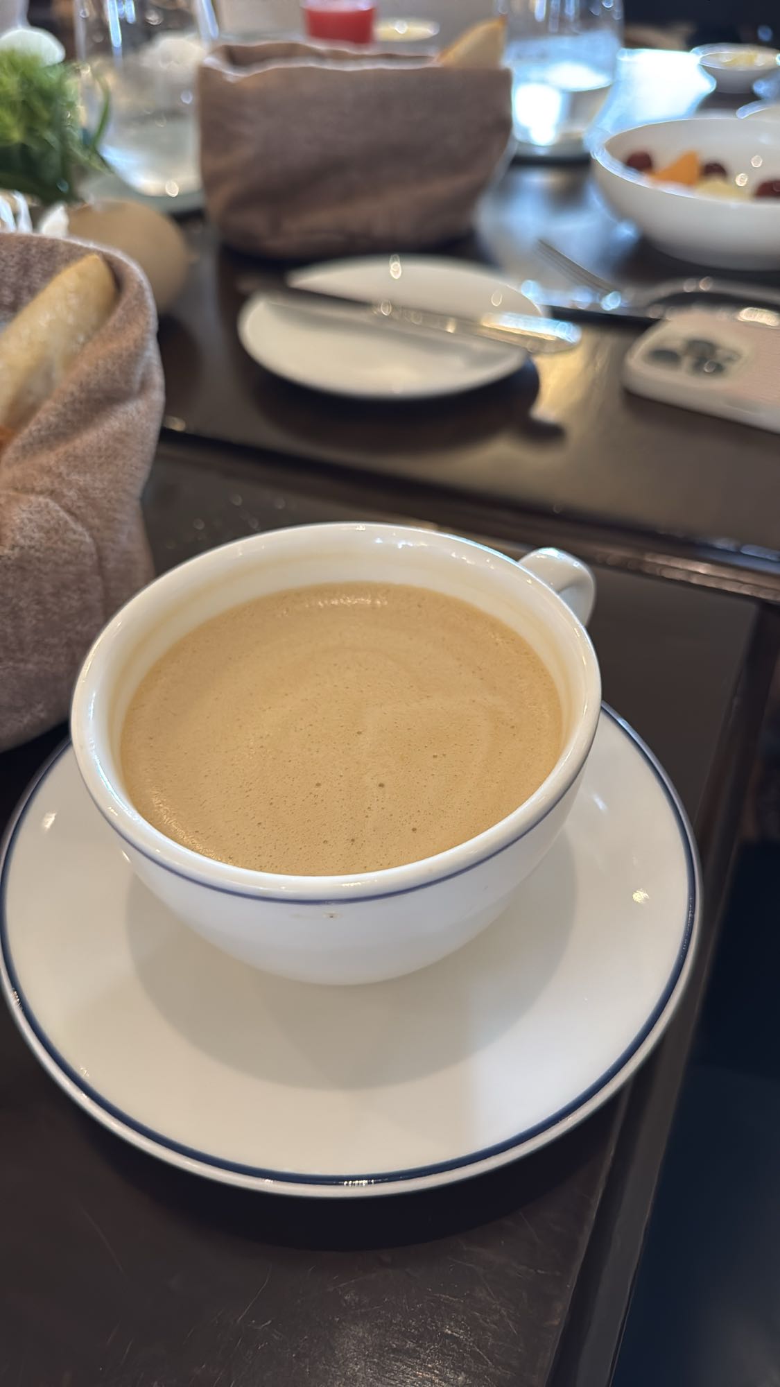 Capuchino con leche descremada