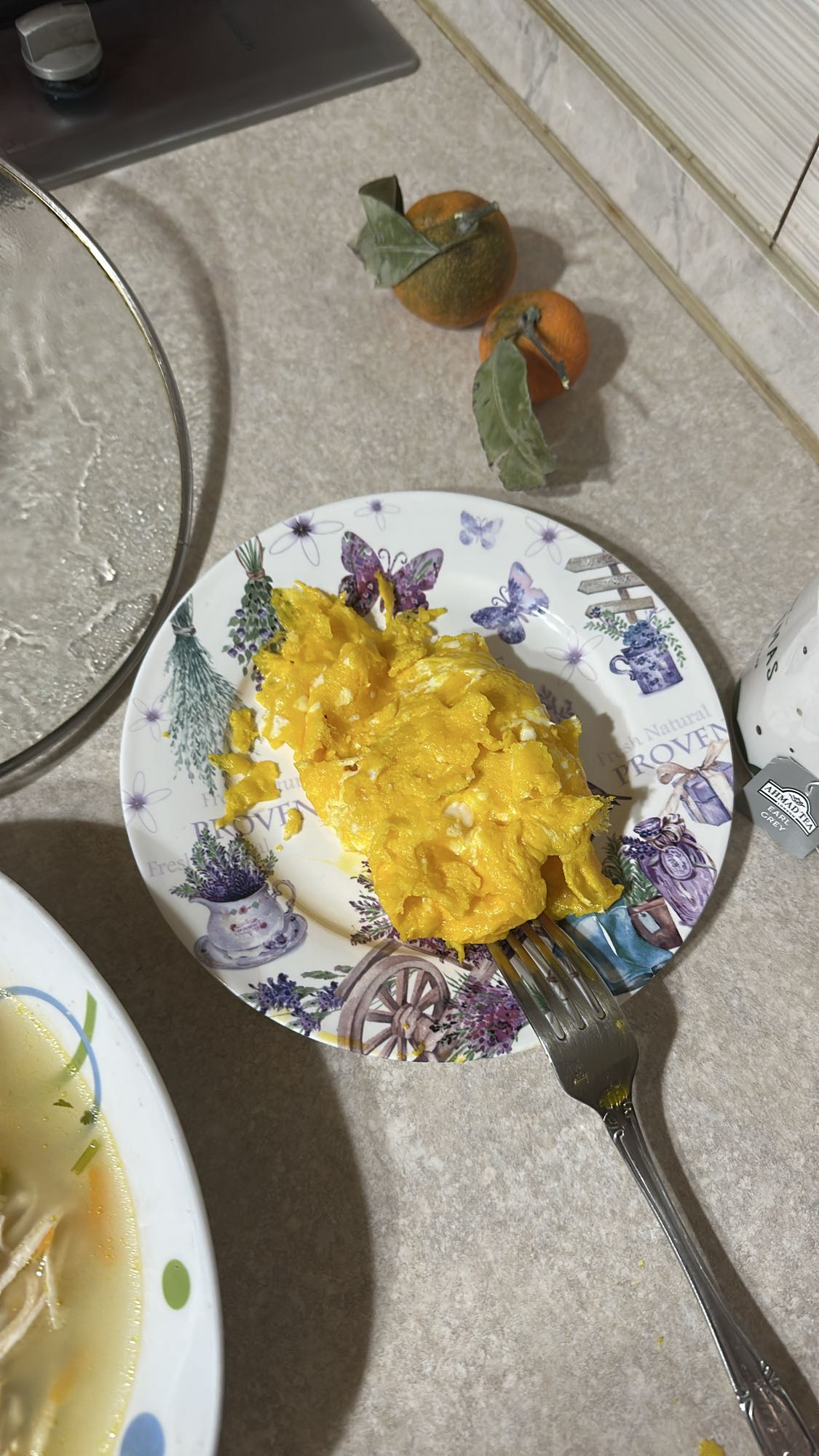 Scrambled eggs plate