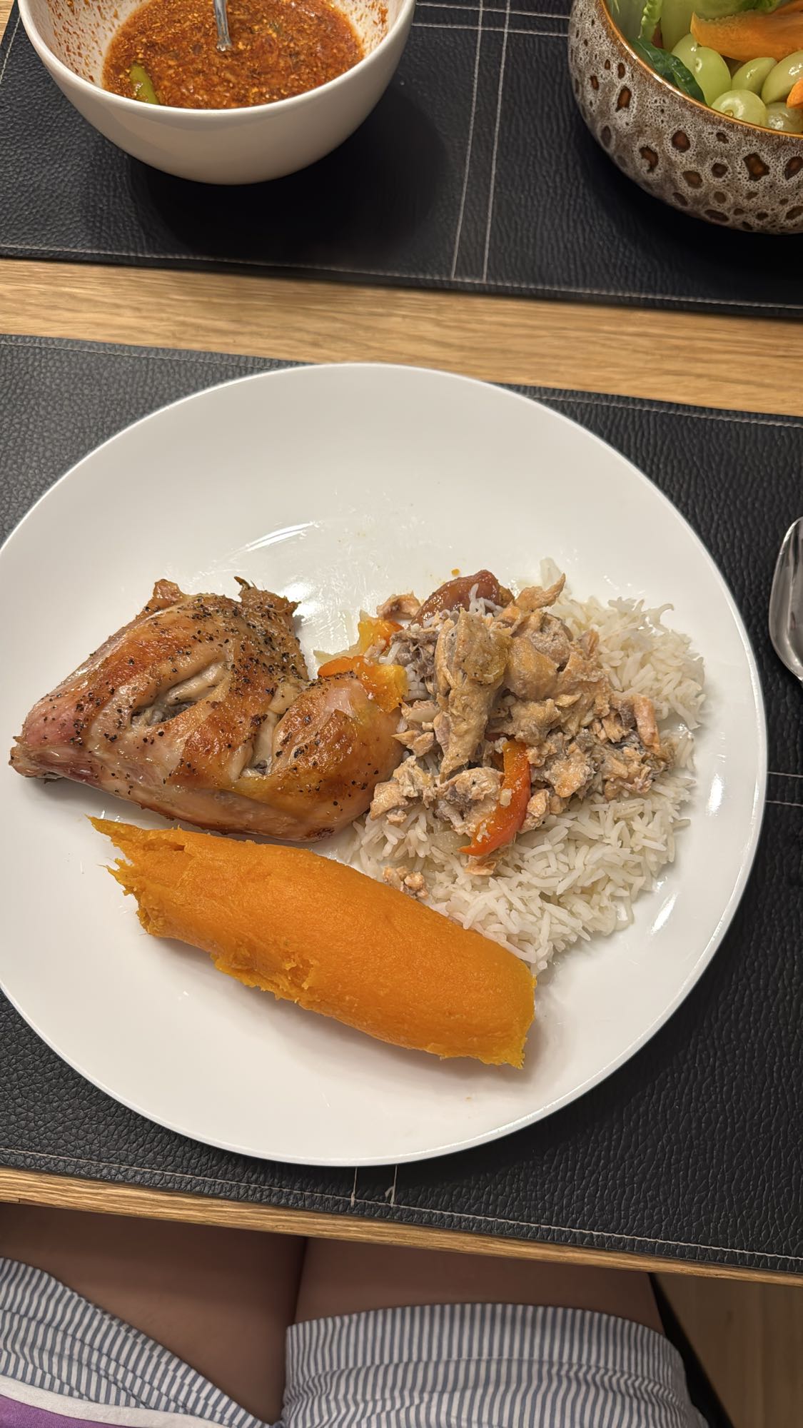 Kyckling med ris och sås