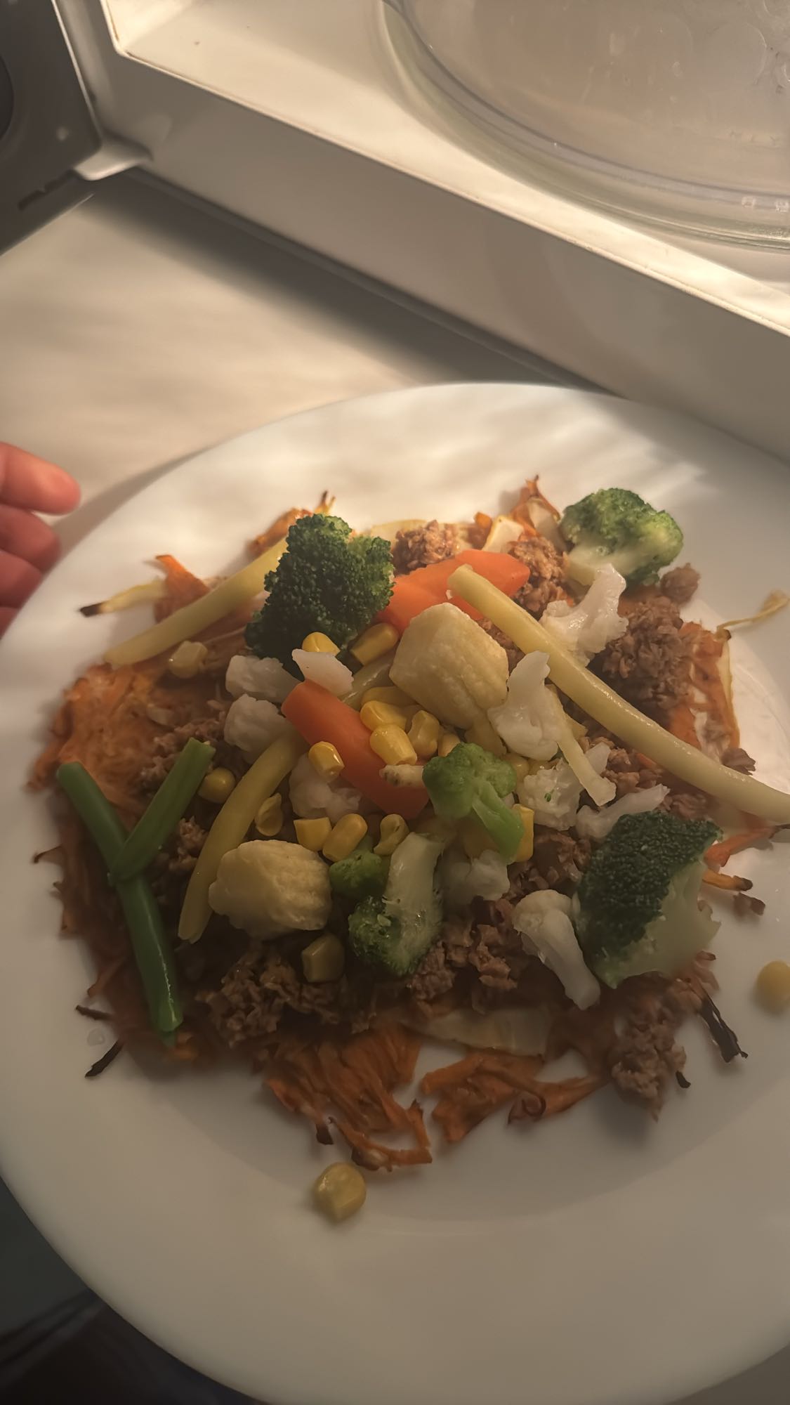 Grönsaker med köttfärs