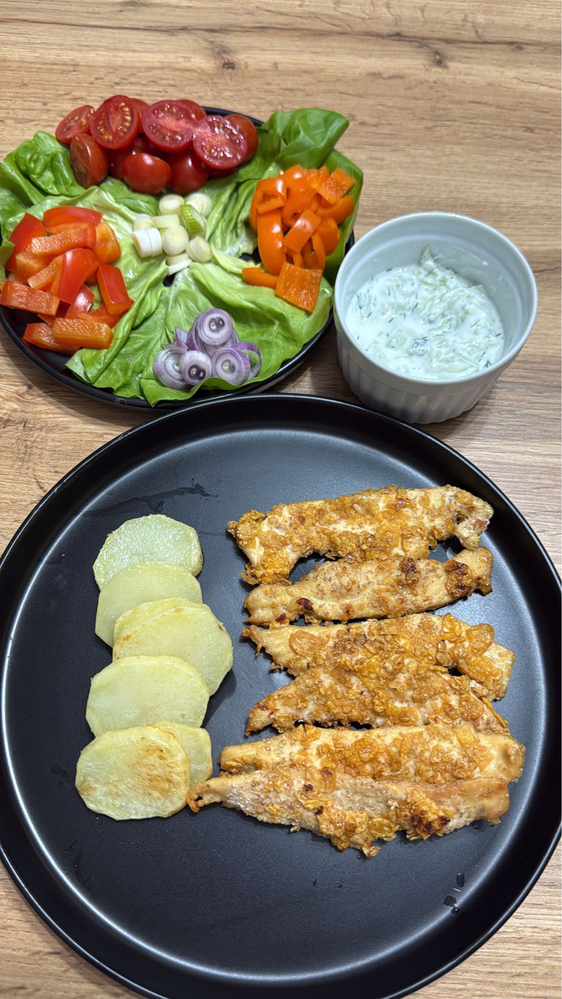 Pui crocant cu legume