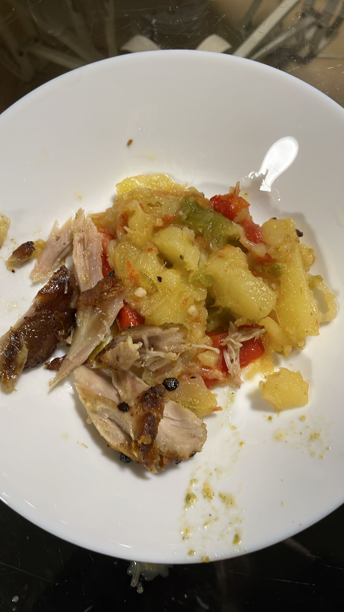 Poulet rôti et légumes