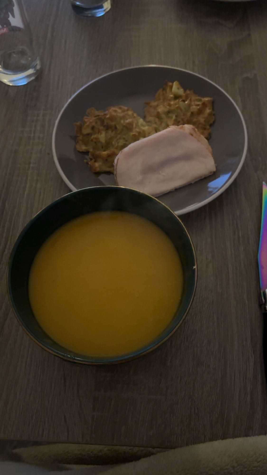 Soupe et galettes légumes