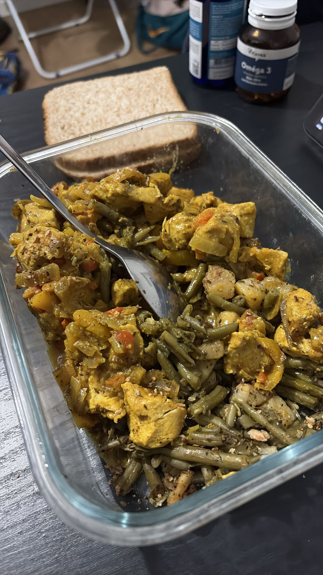 Poulet aux haricots verts