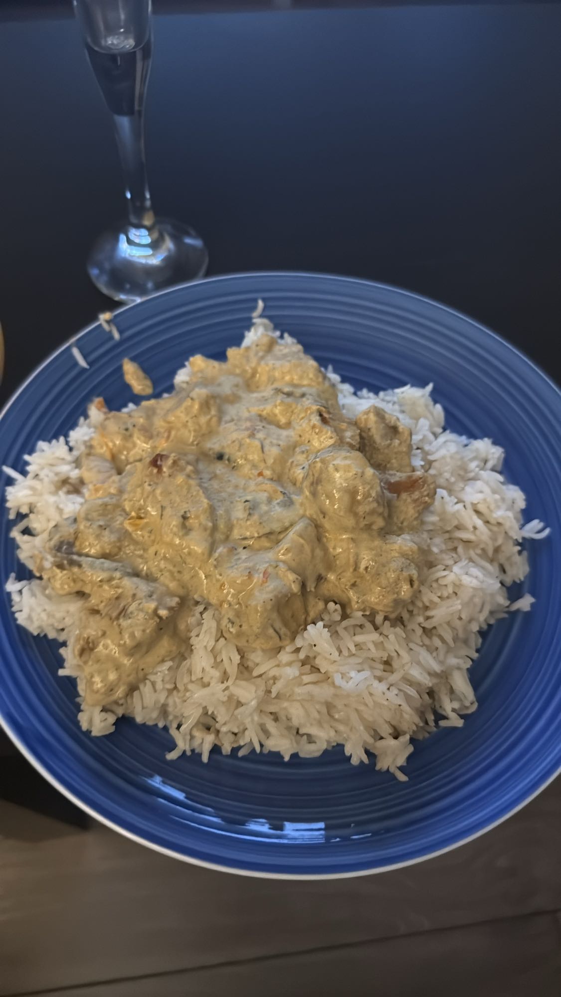 Poulet au curry avec riz