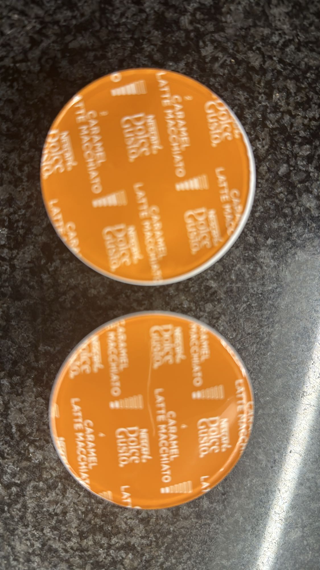 Caramel latte macchiato cups