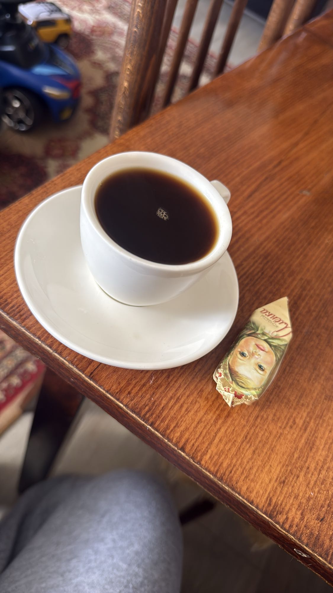 Black coffee and candy