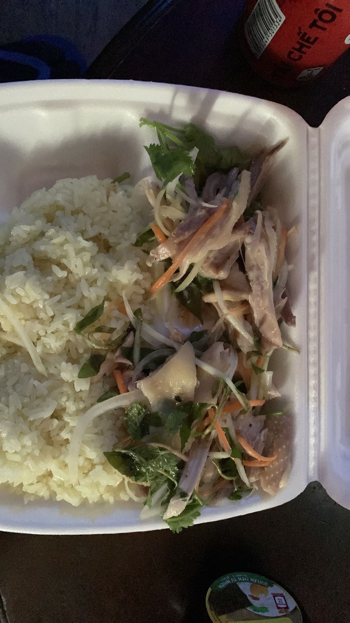 Chicken salad with rice