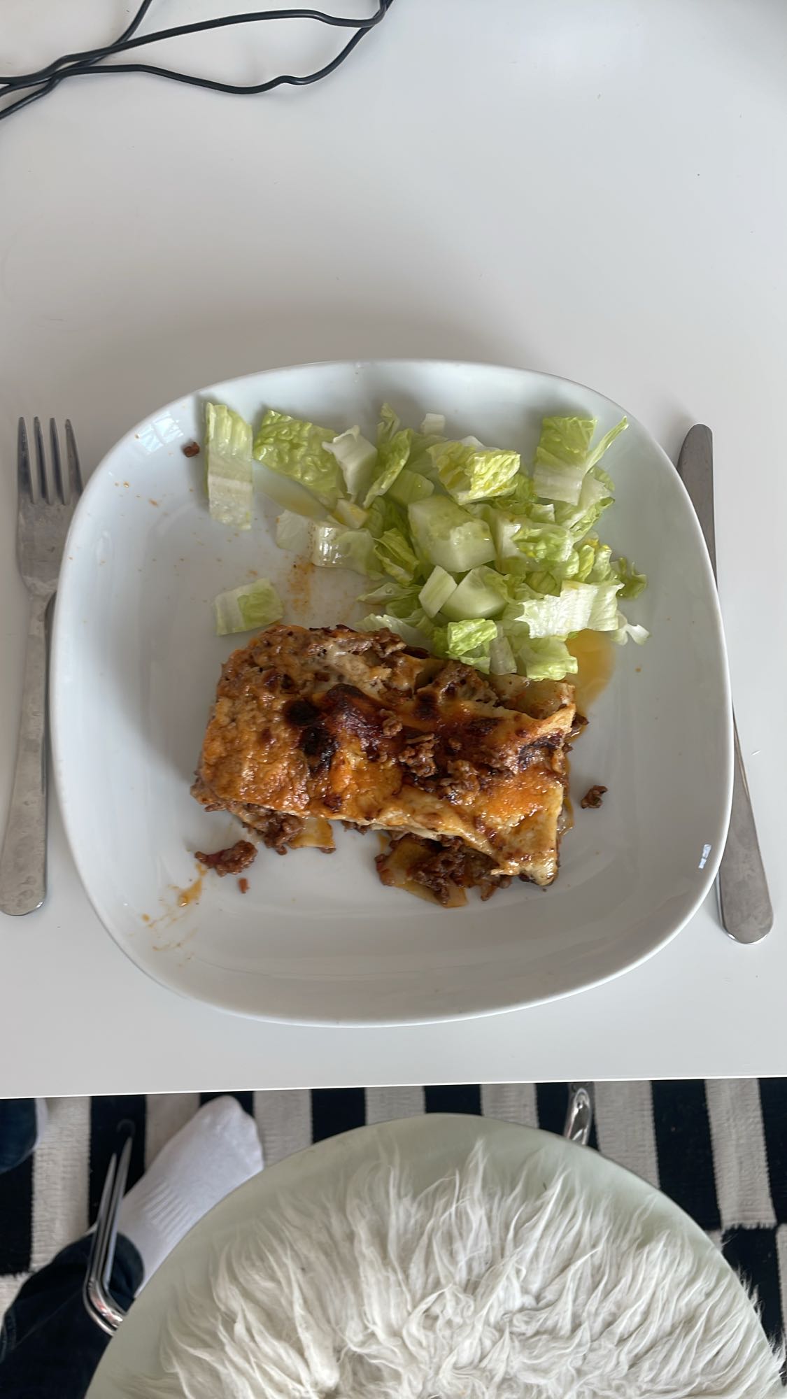 Lasagne med sallad