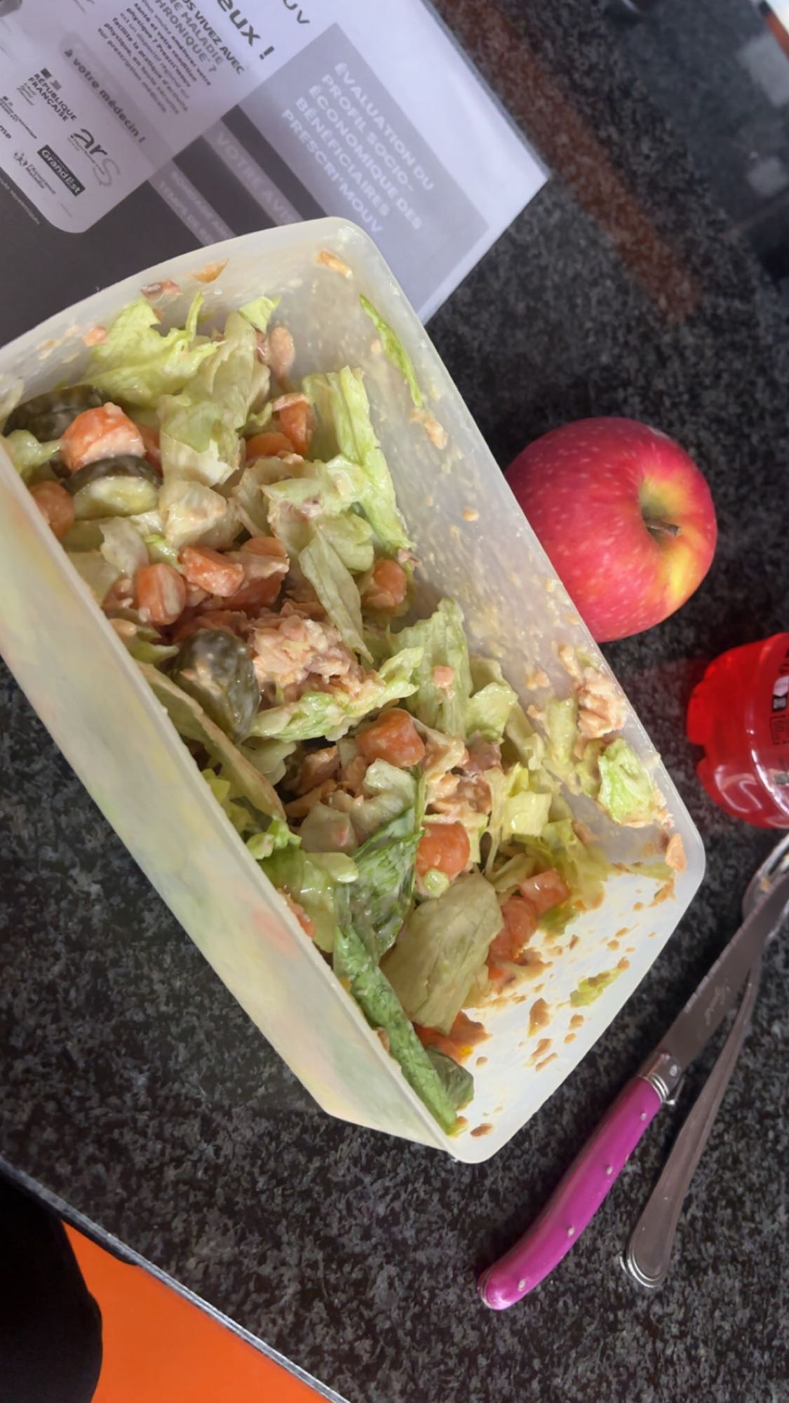 Salade de saumon et pomme