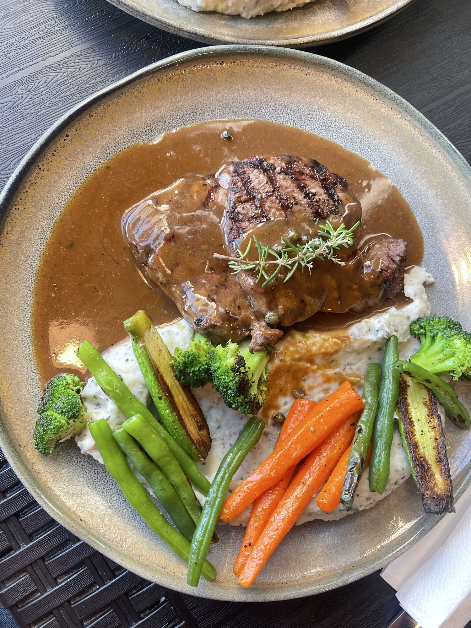 Steak with Veggies & Mash