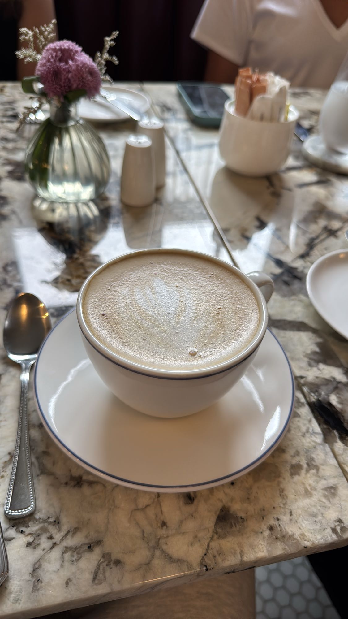 capuchino con leche descremada sin azúcar