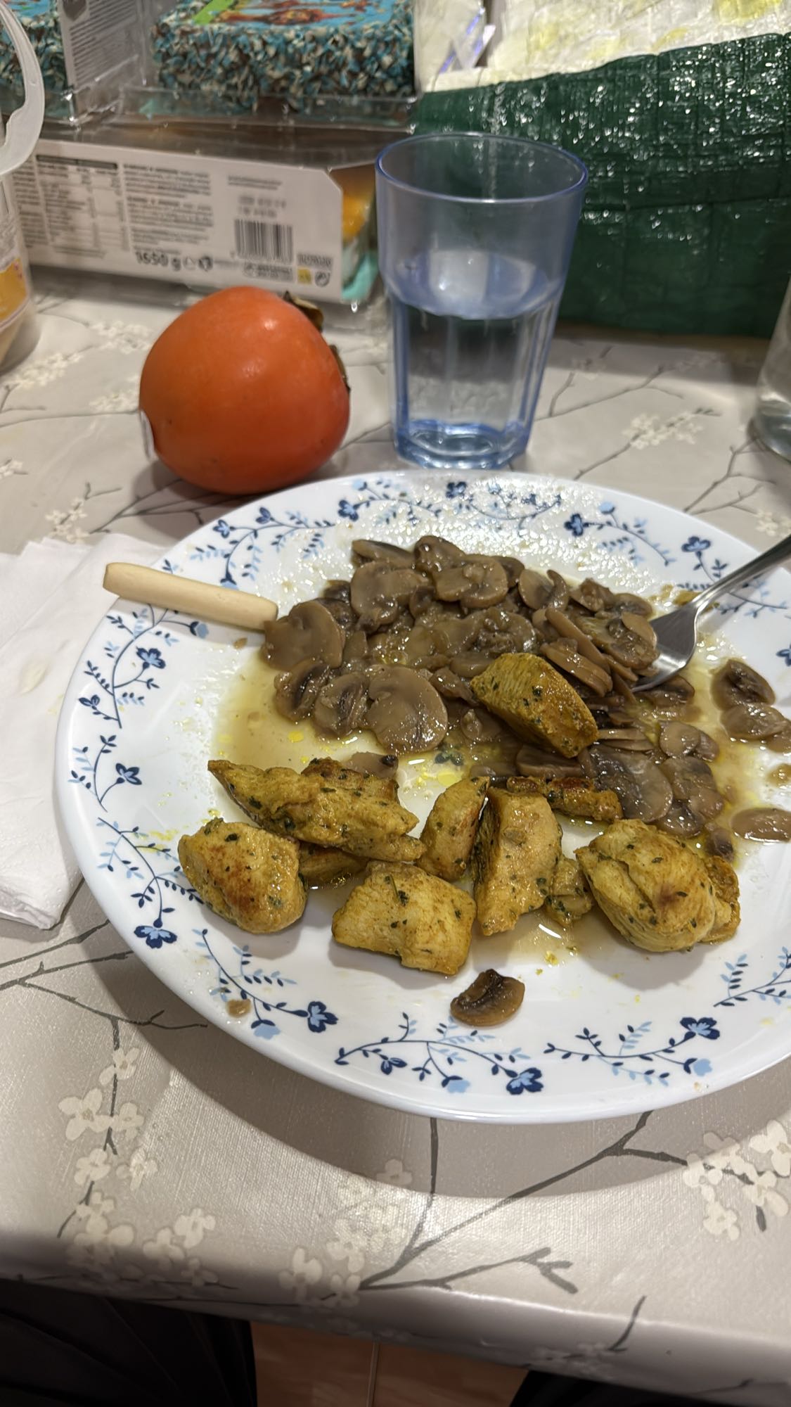 pollo con champiñones