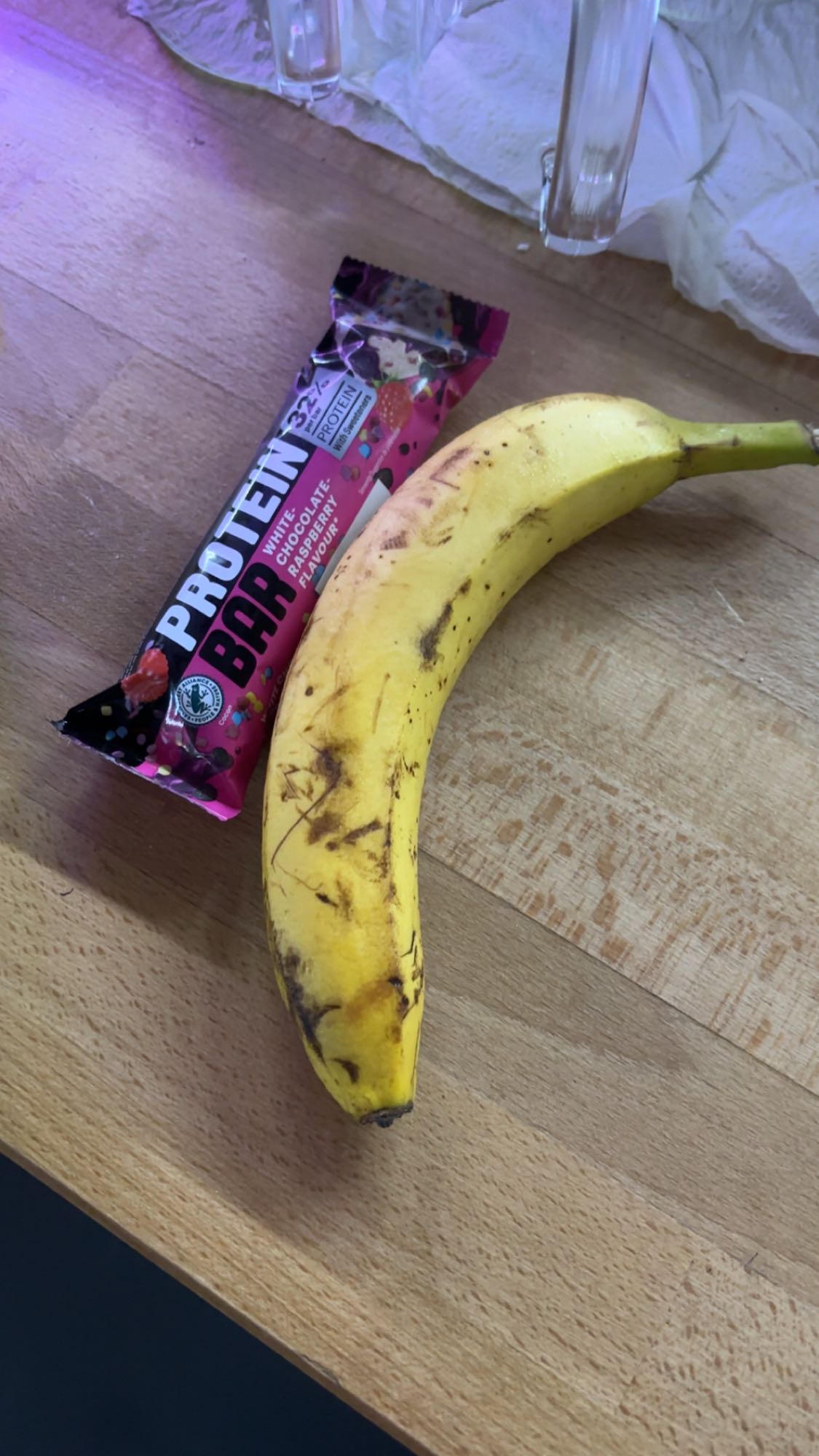 Barre protéinée et banane