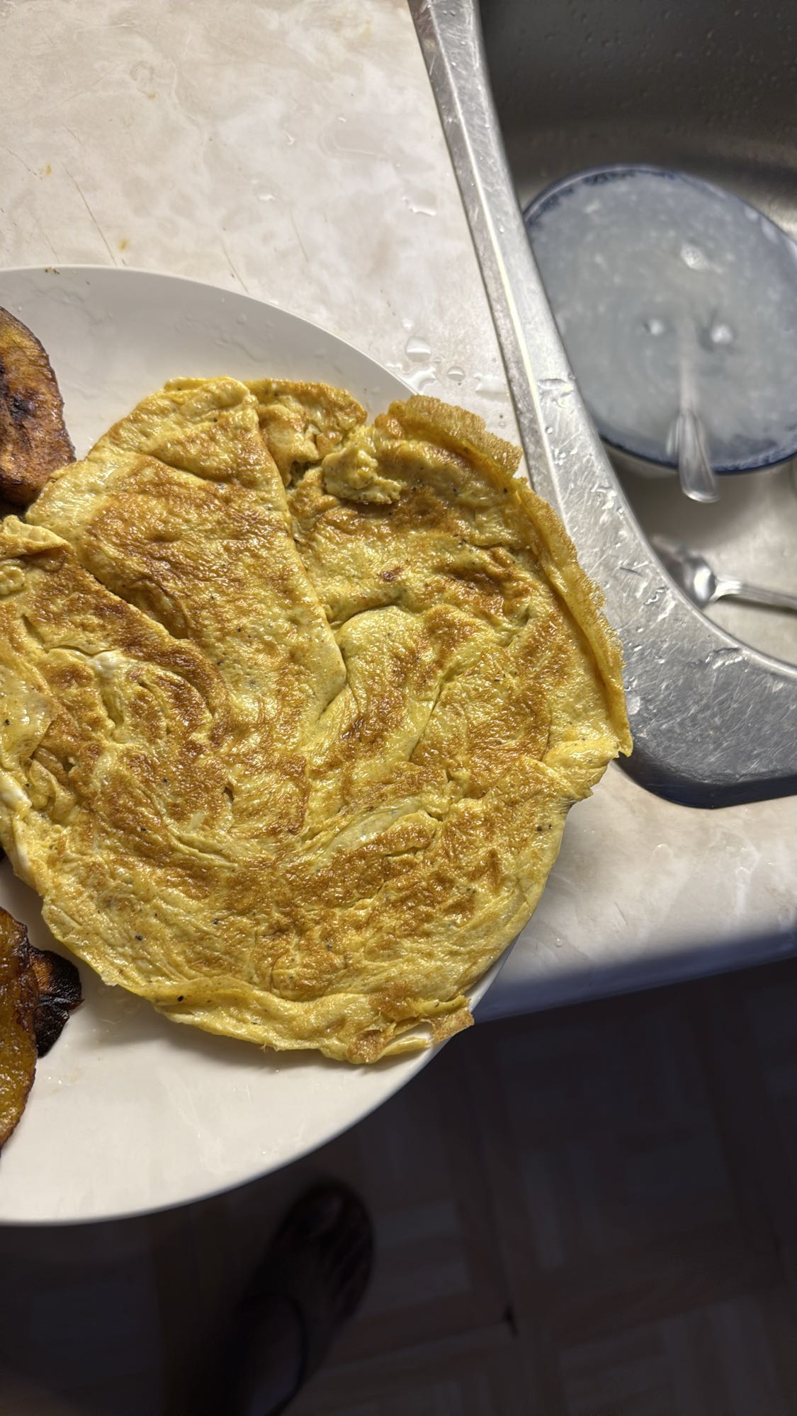 Omelette et plantain