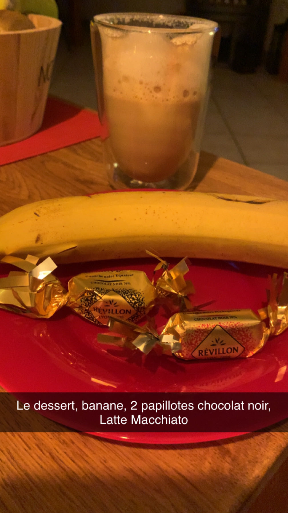 Dessert banane et chocolat