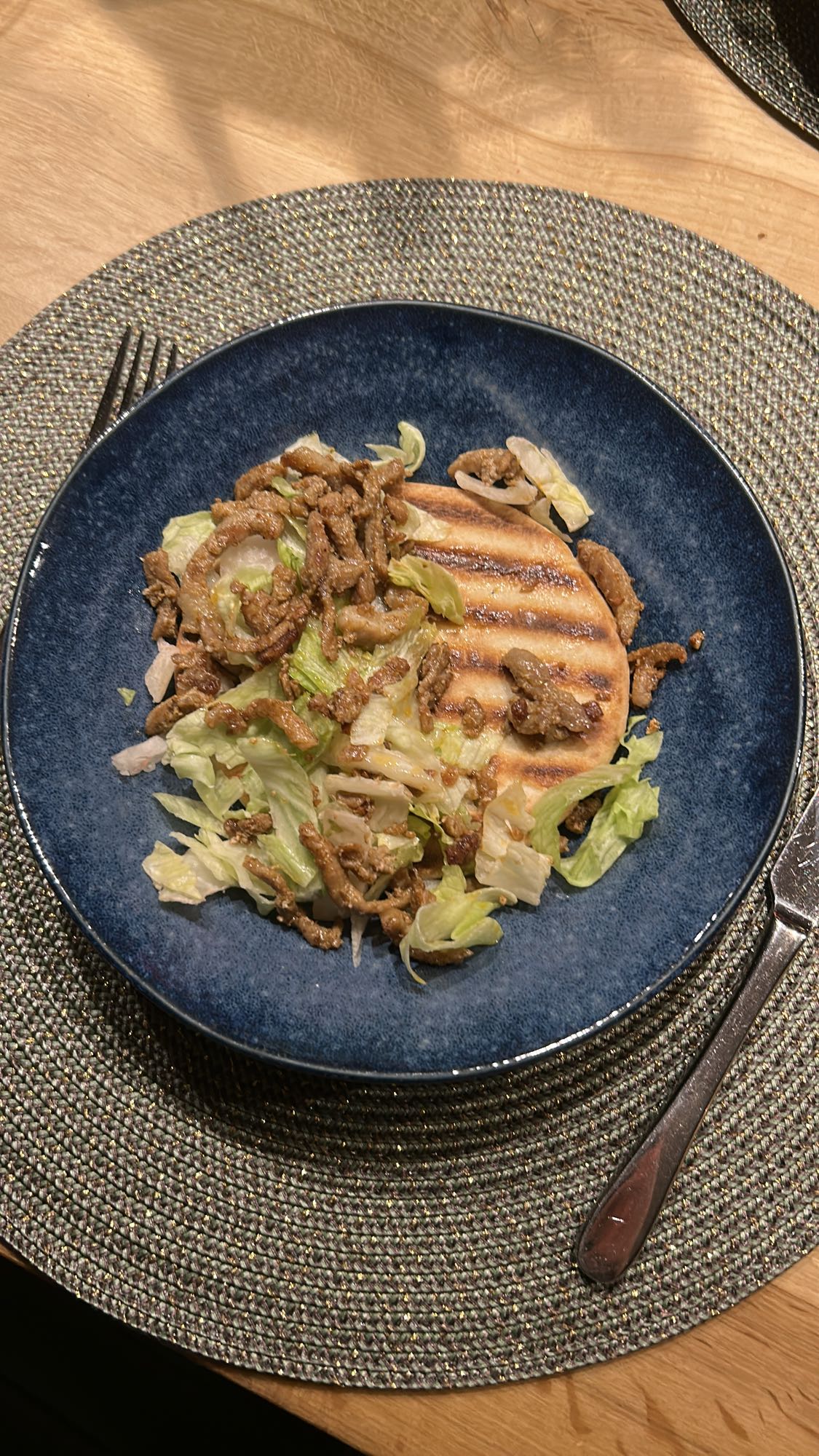 Wrap met rundvlees en sla