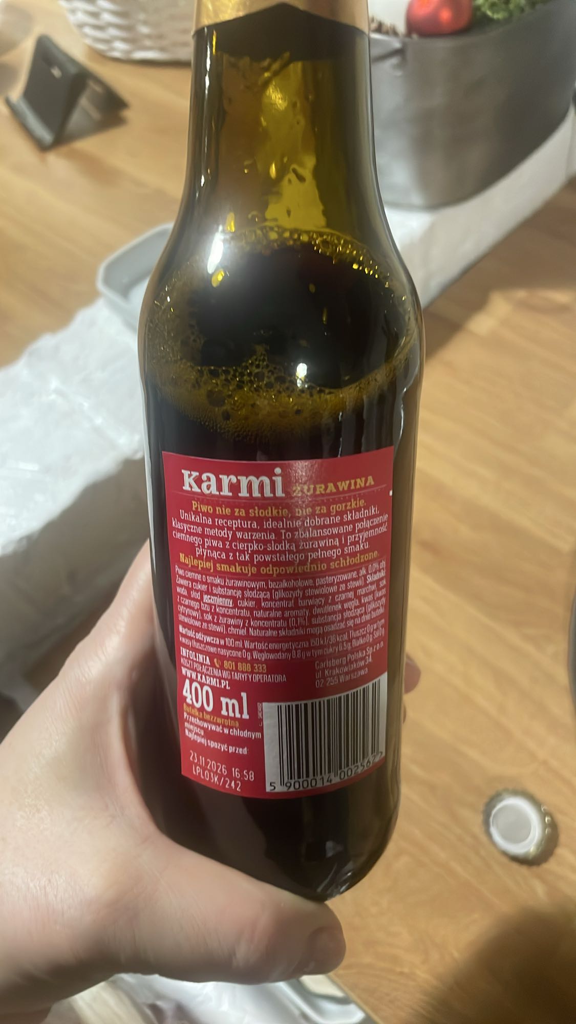 Karmi Żurawina piwo 400ml