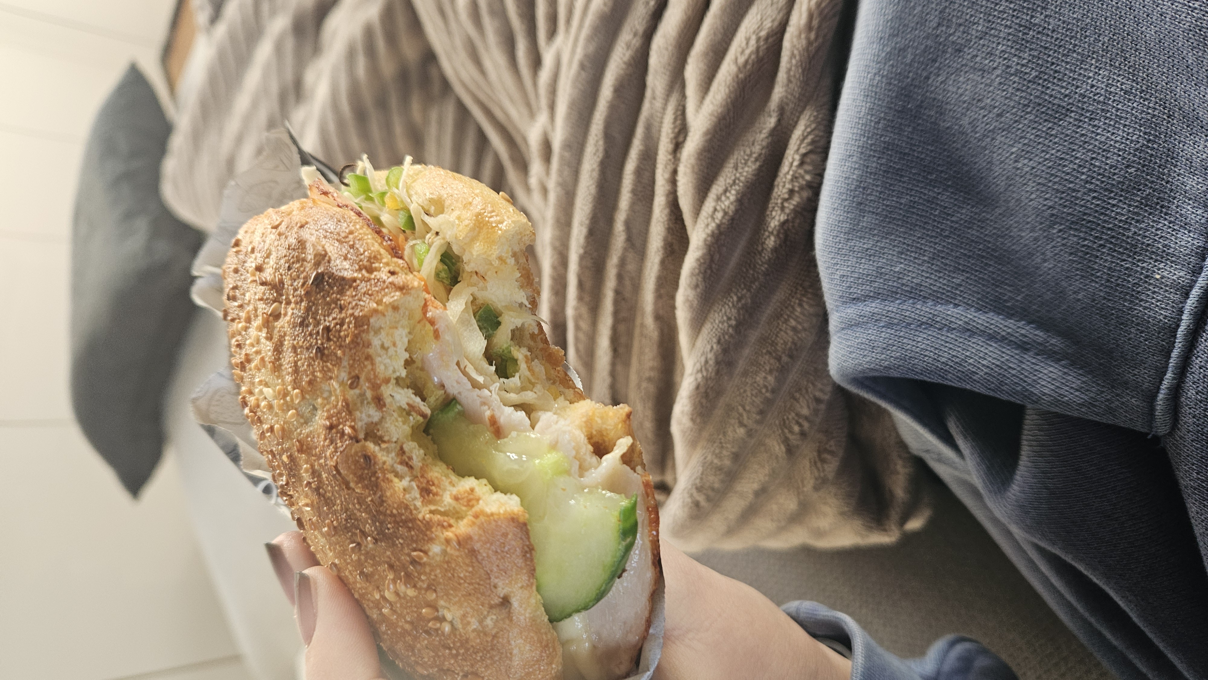 Kip sandwich met groenten