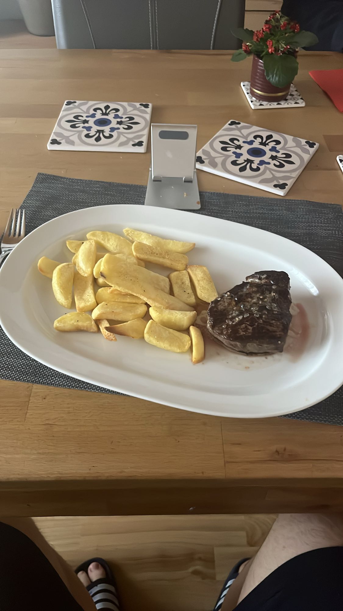 Steak mit Pommes