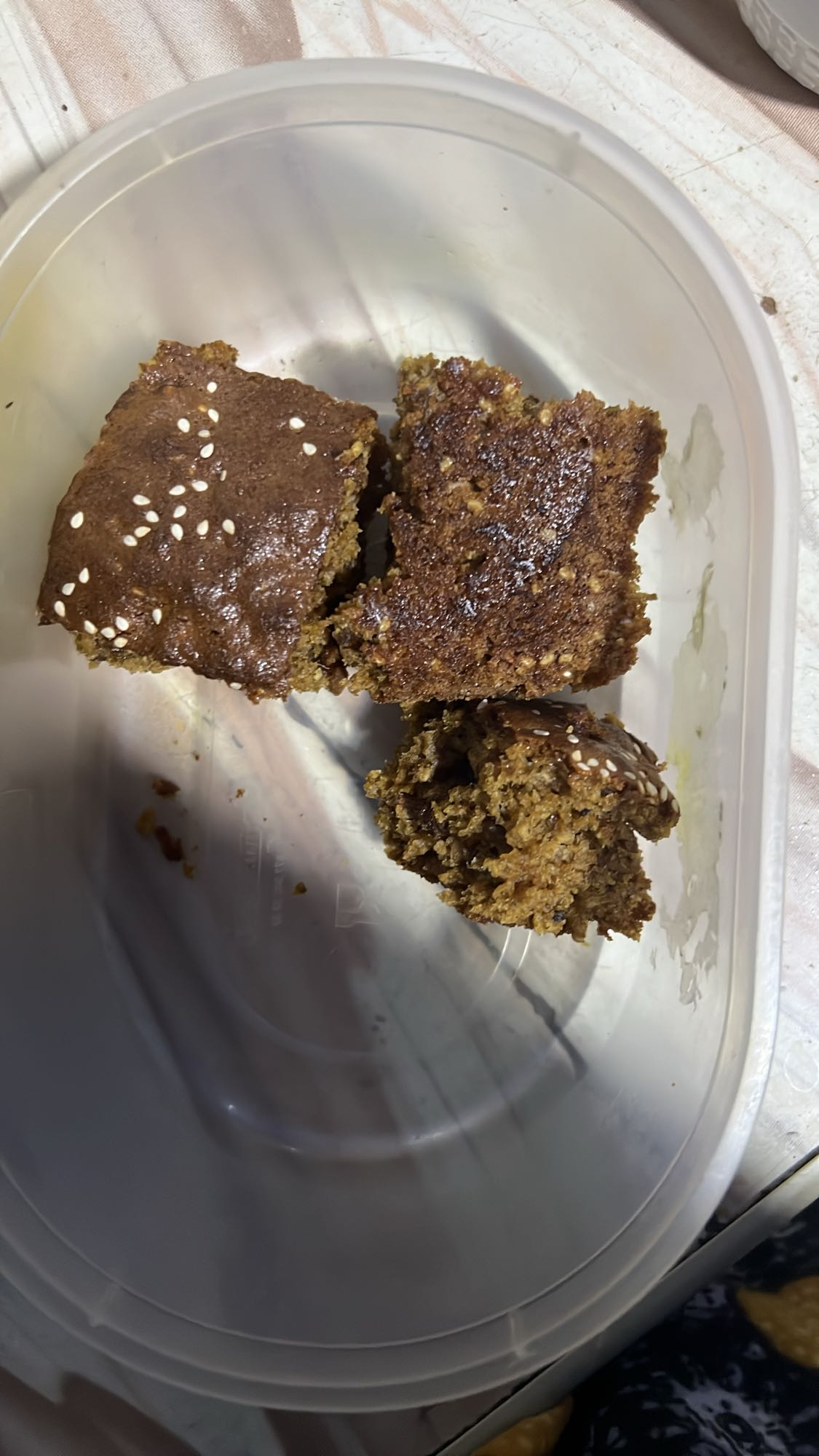 Sesame carrot cake squares