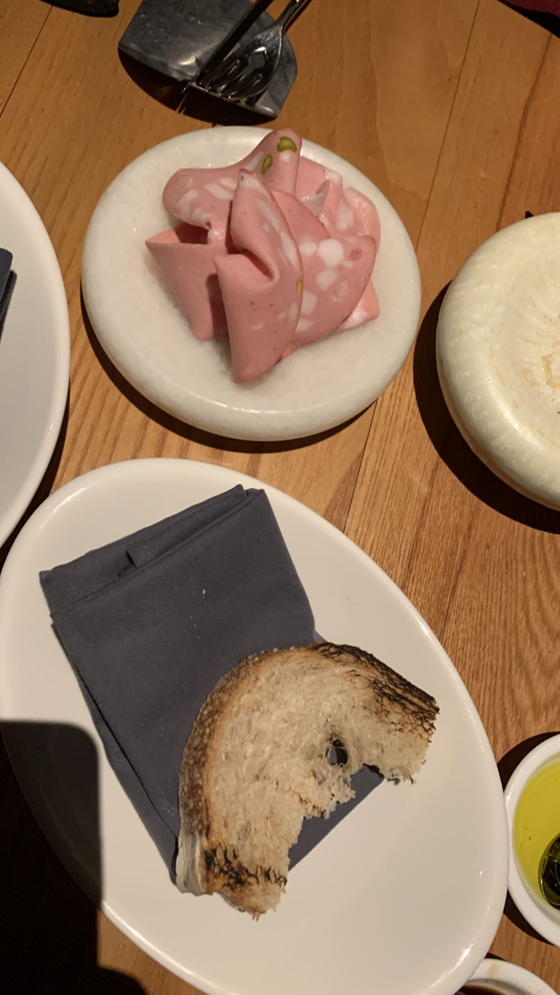 Mortadella and bread