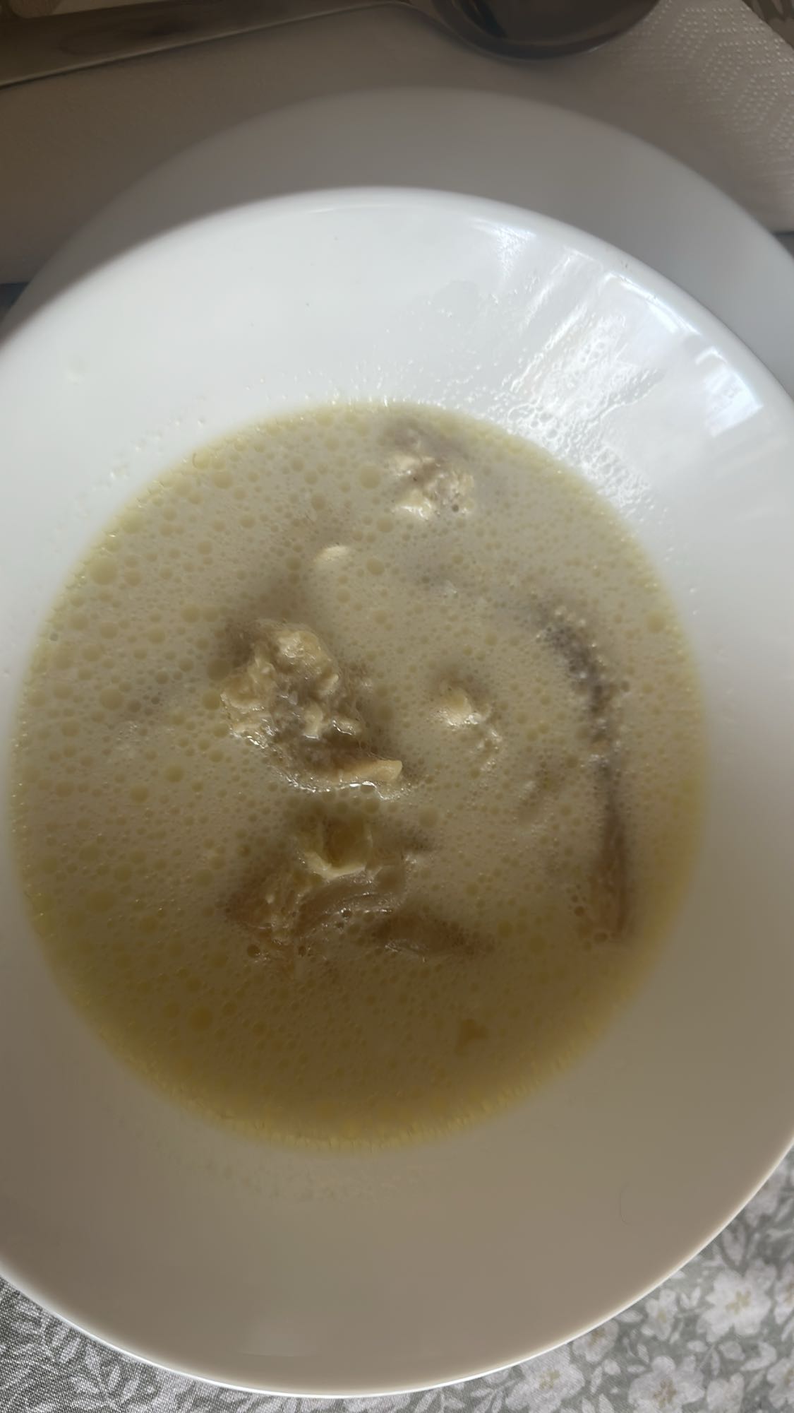 Creamy bone broth soup
