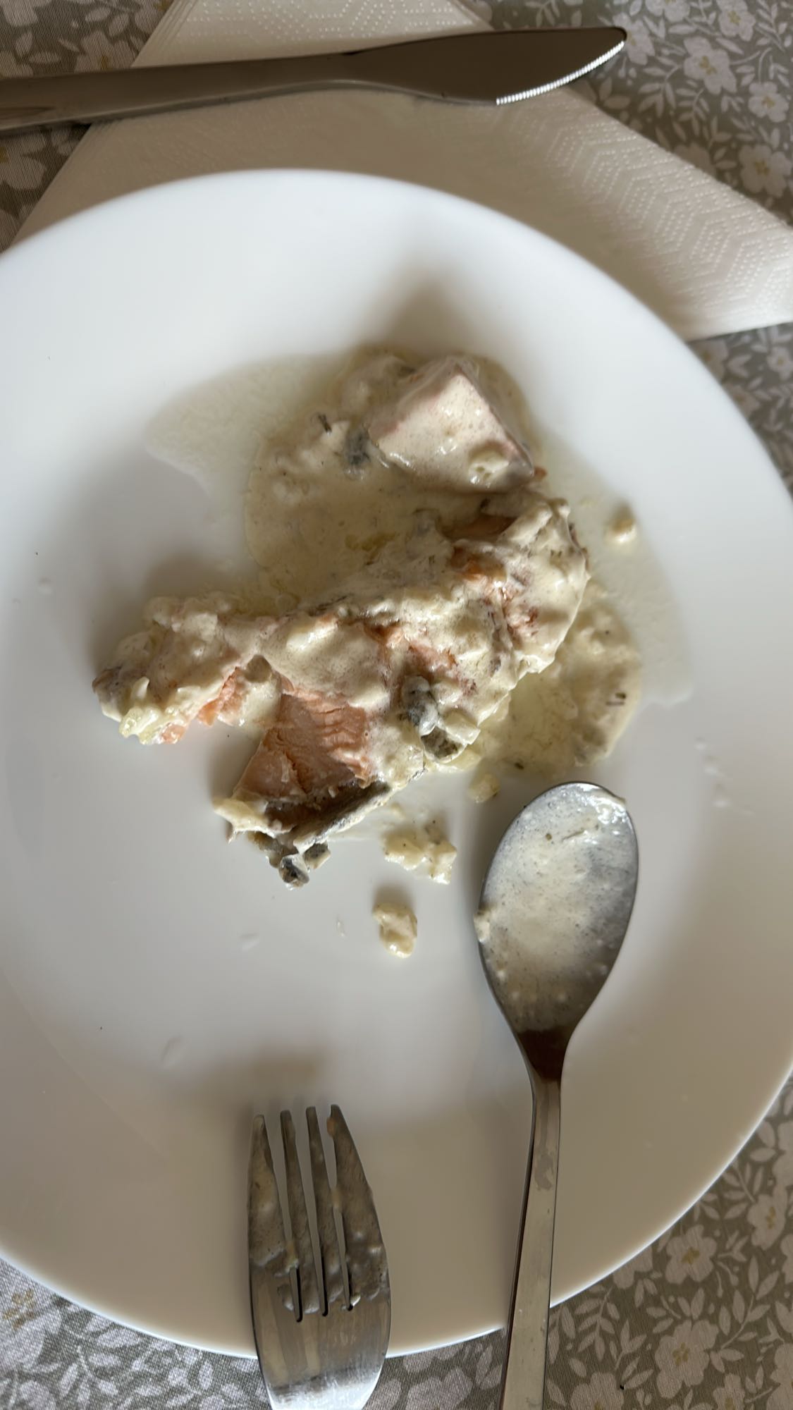 Salmon in Cream Sauce