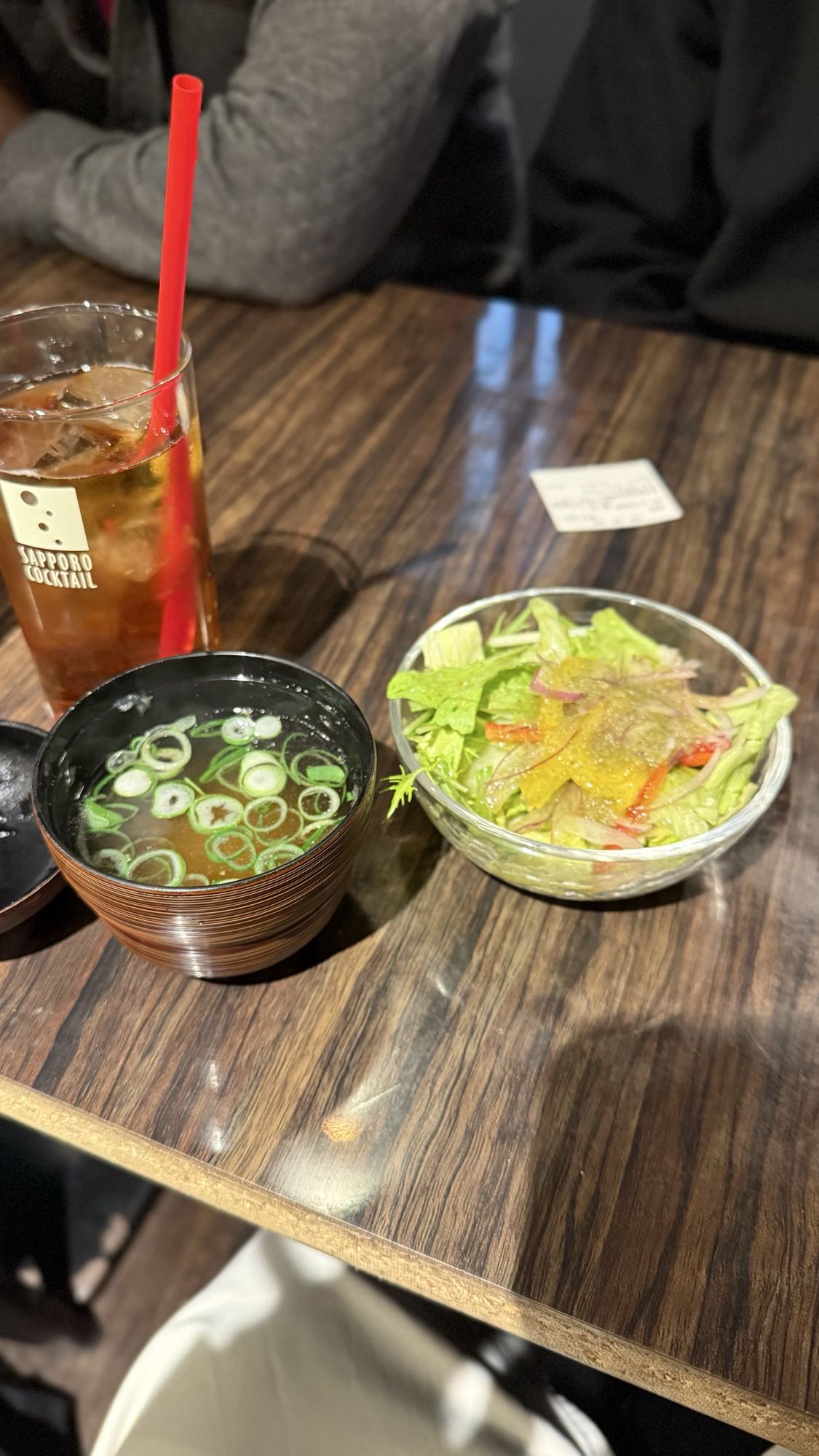 Miso soup and salad set