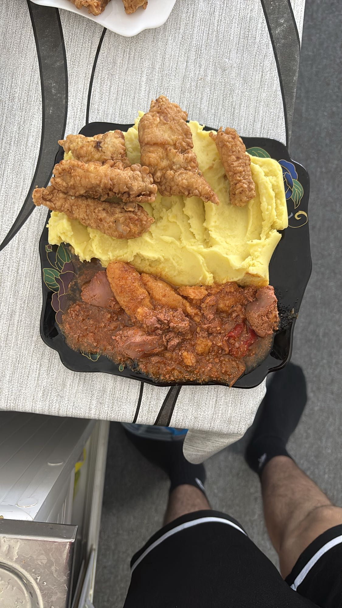 Piure cu carne prăjită