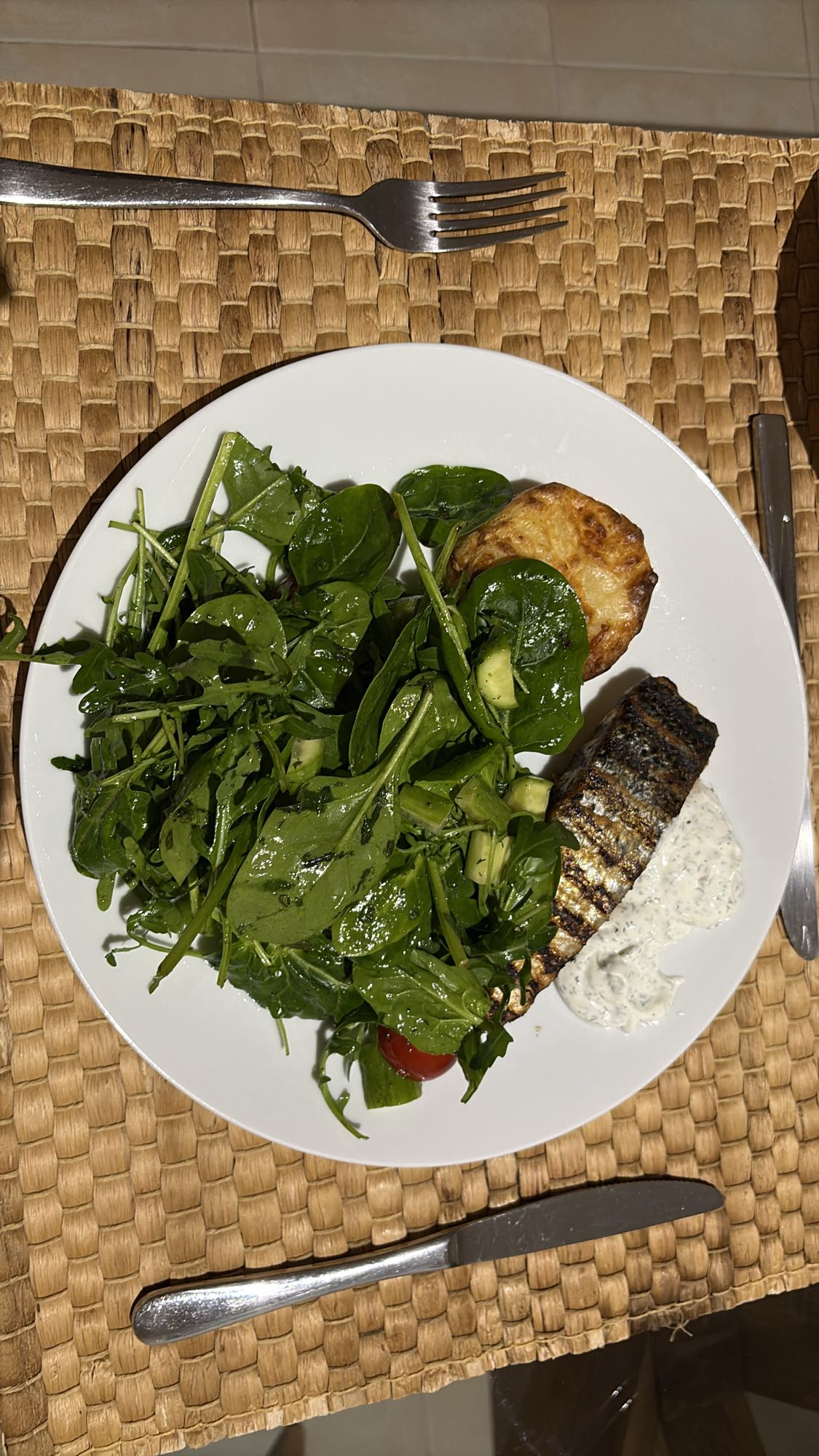 Grilled Fish & Salad Plate