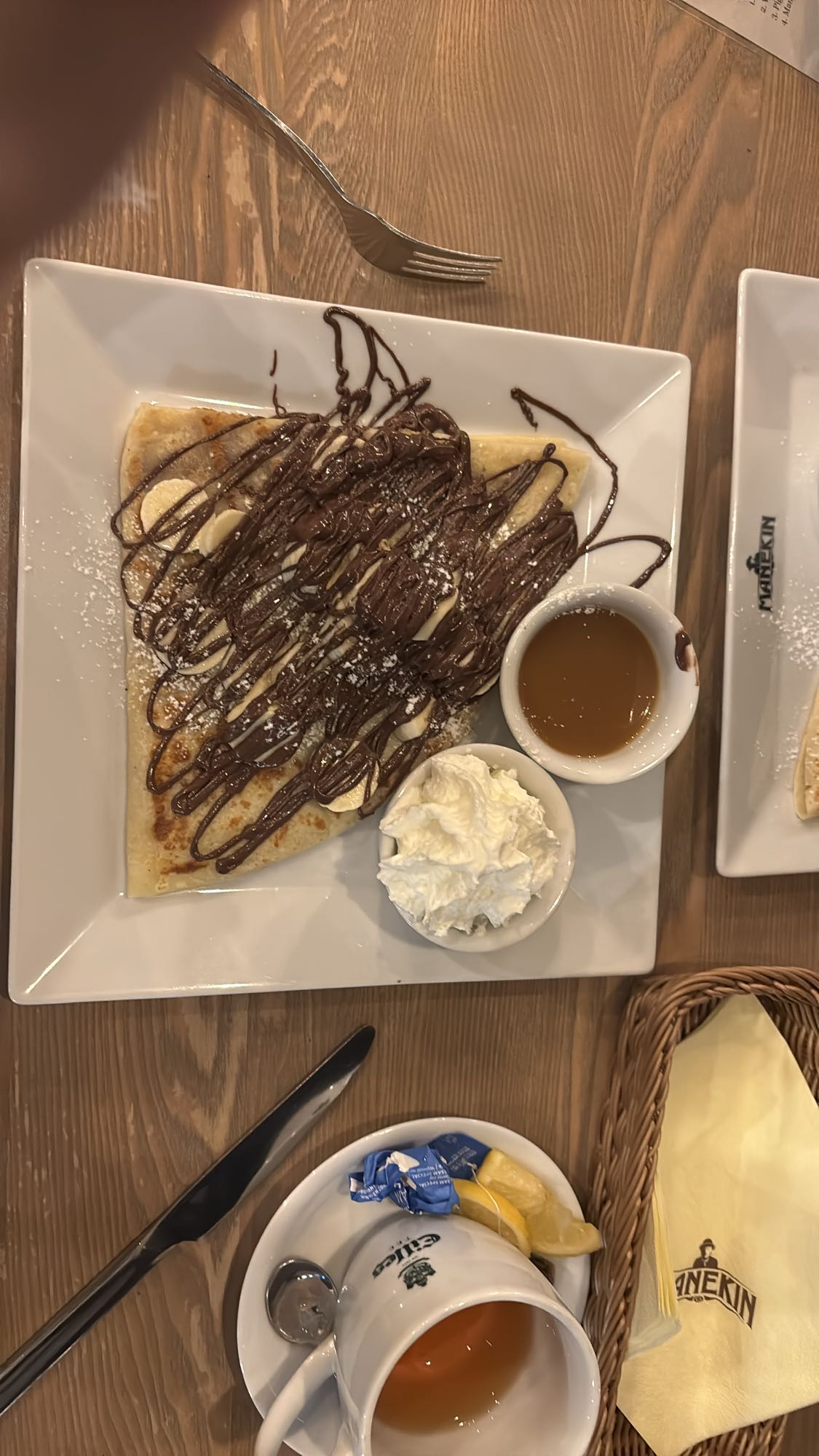 Naleśnik z bananem i czekoladą