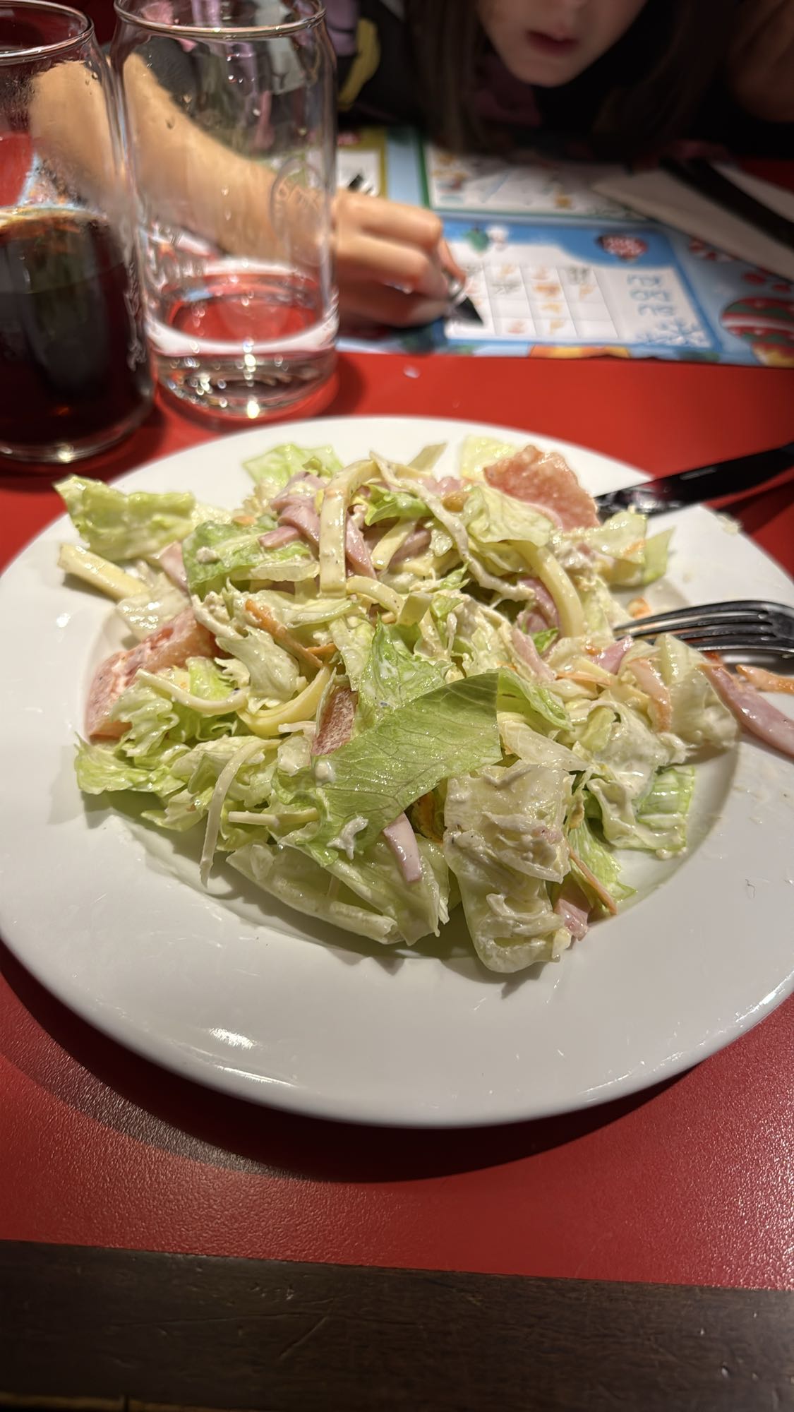 ensalada mixta con jamón