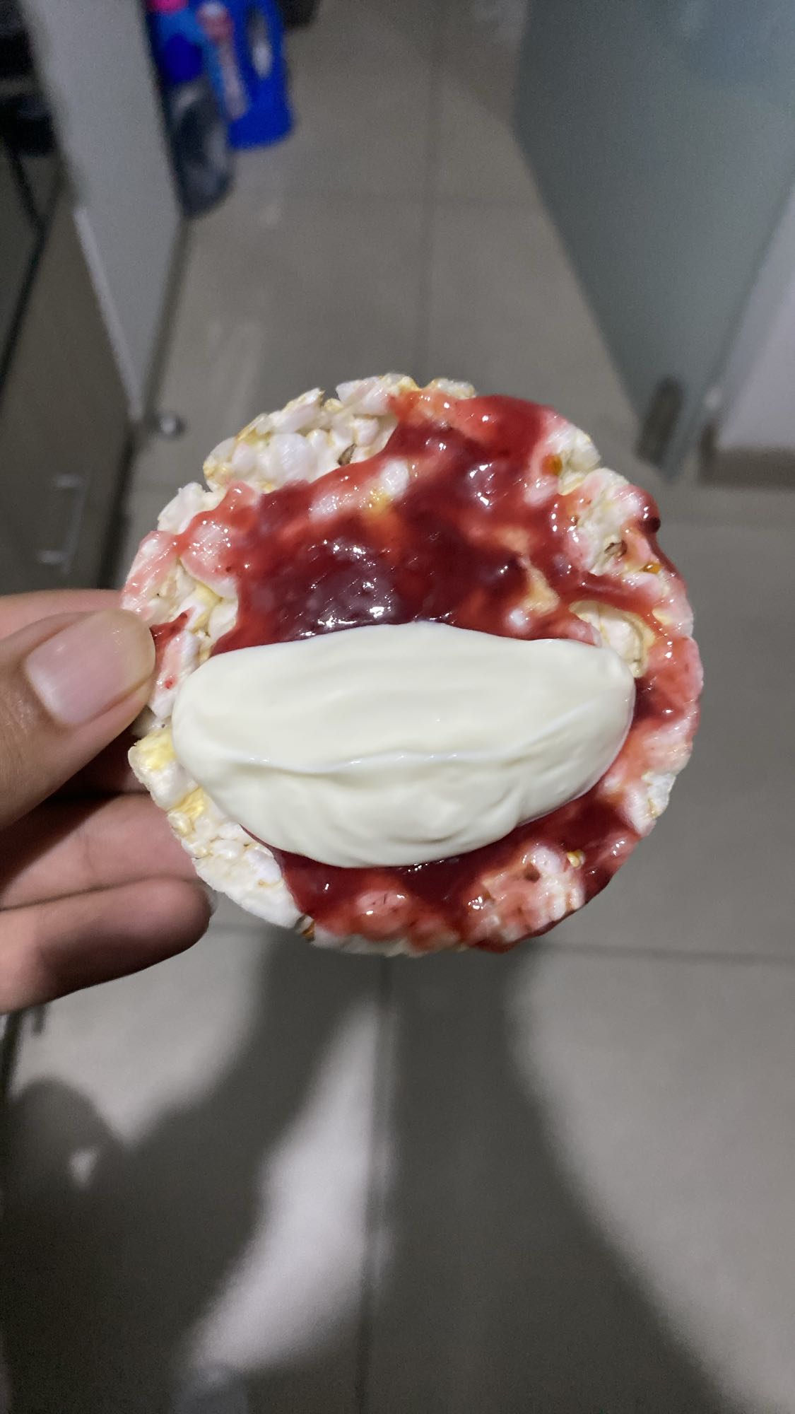 galleta arroz con yogurt