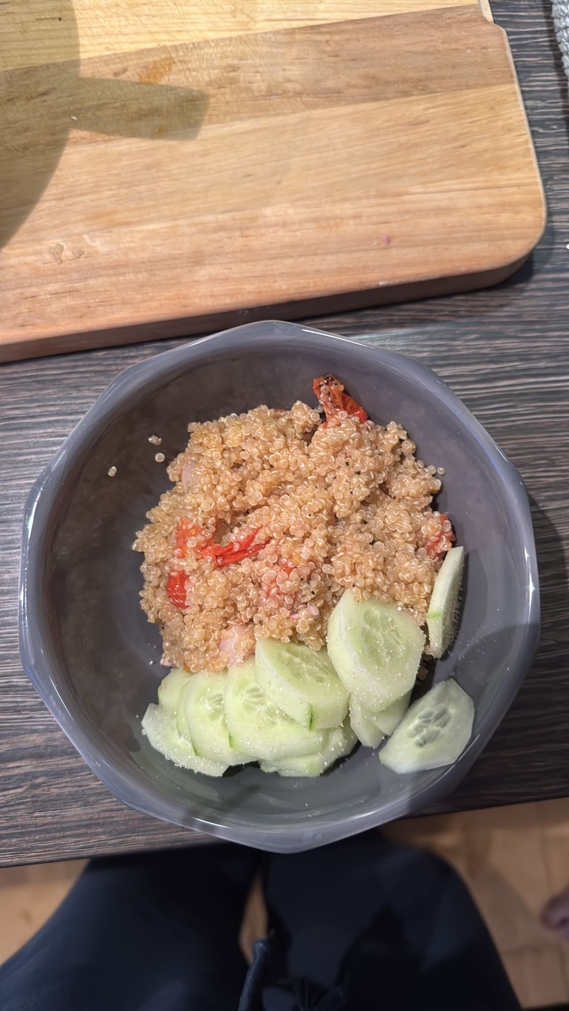Quinoa salad with cucumber