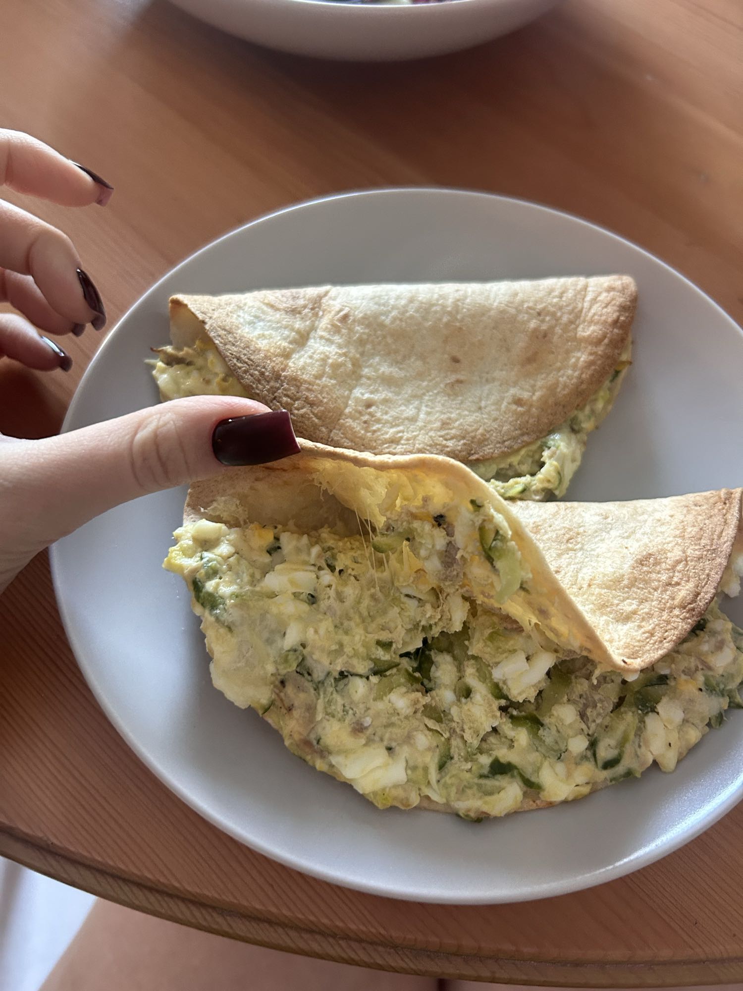 Омлет в тортилье