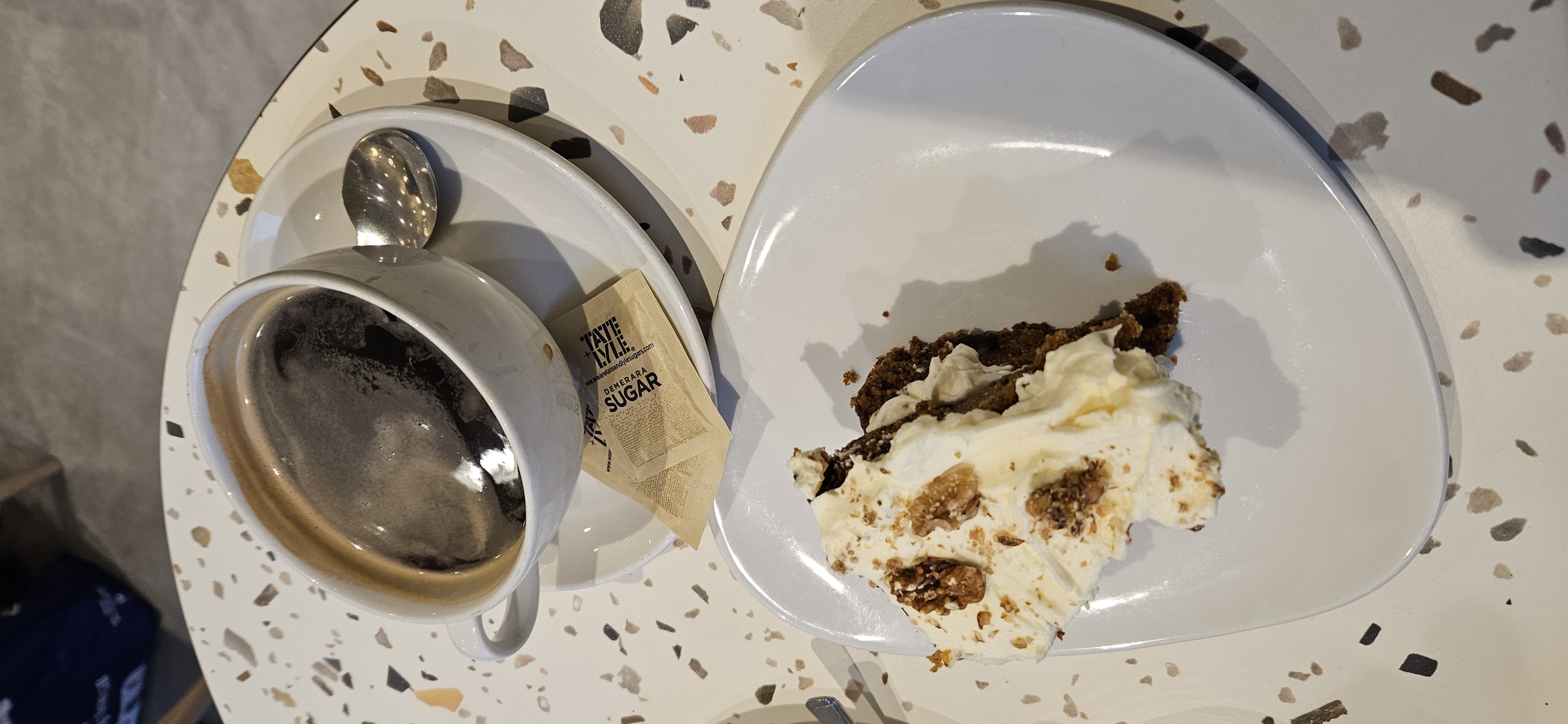 Coffee and carrot cake