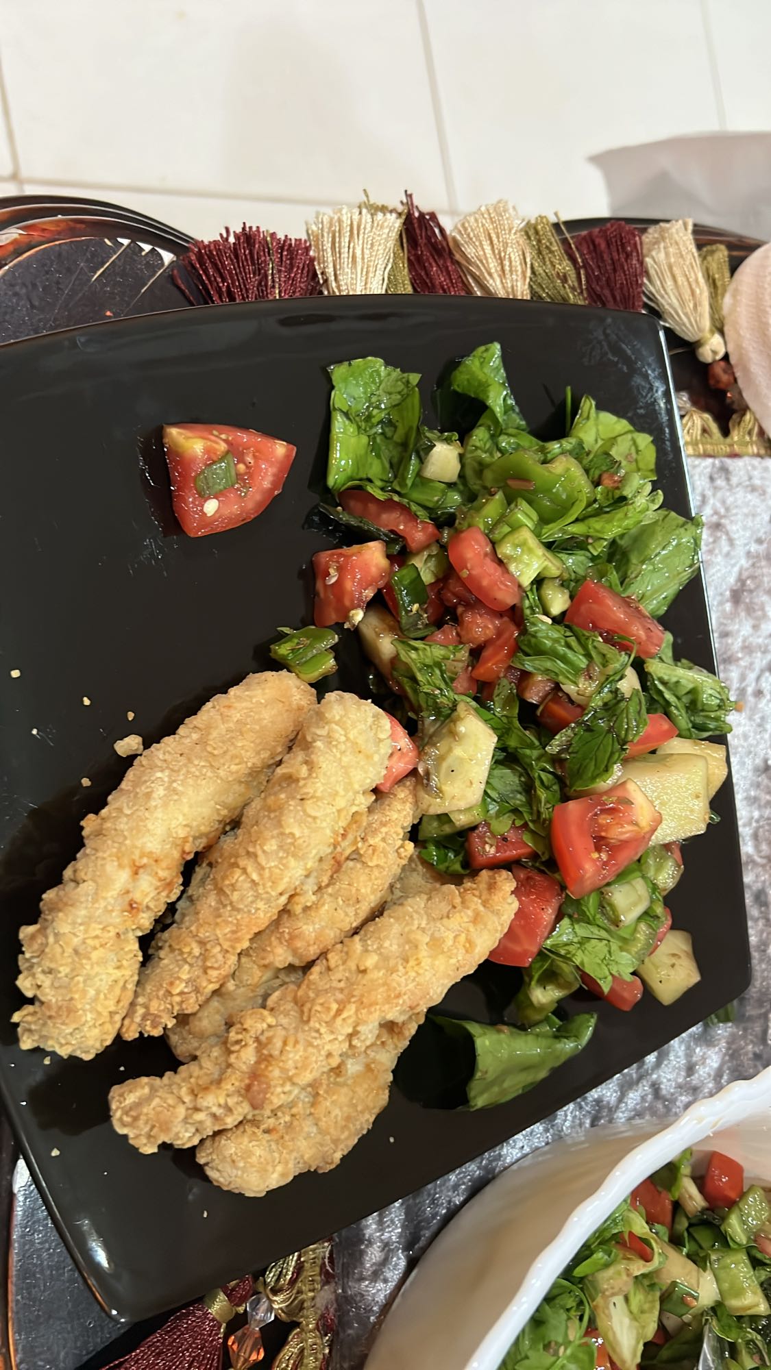 Chicken Tenders with Salad