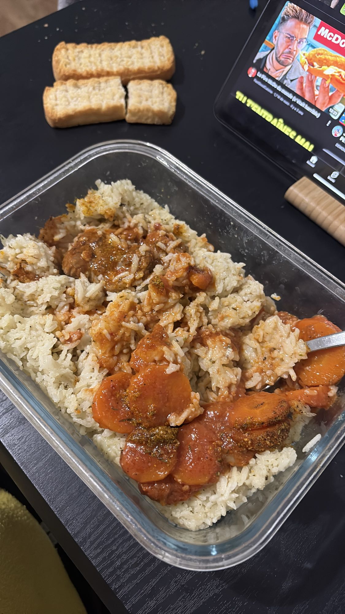 Riz au ragoût de carottes