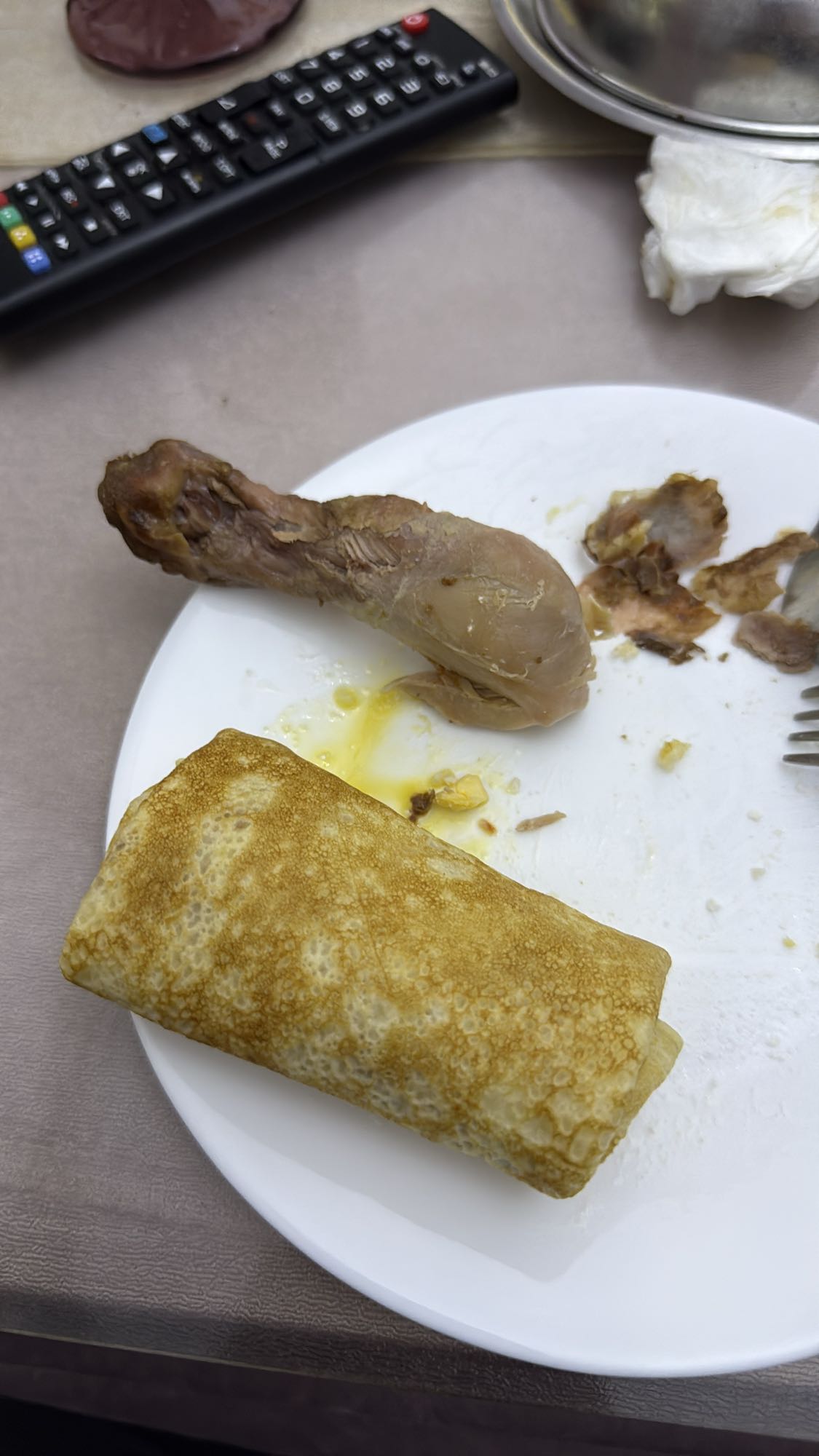 Блин с куриной ножкой