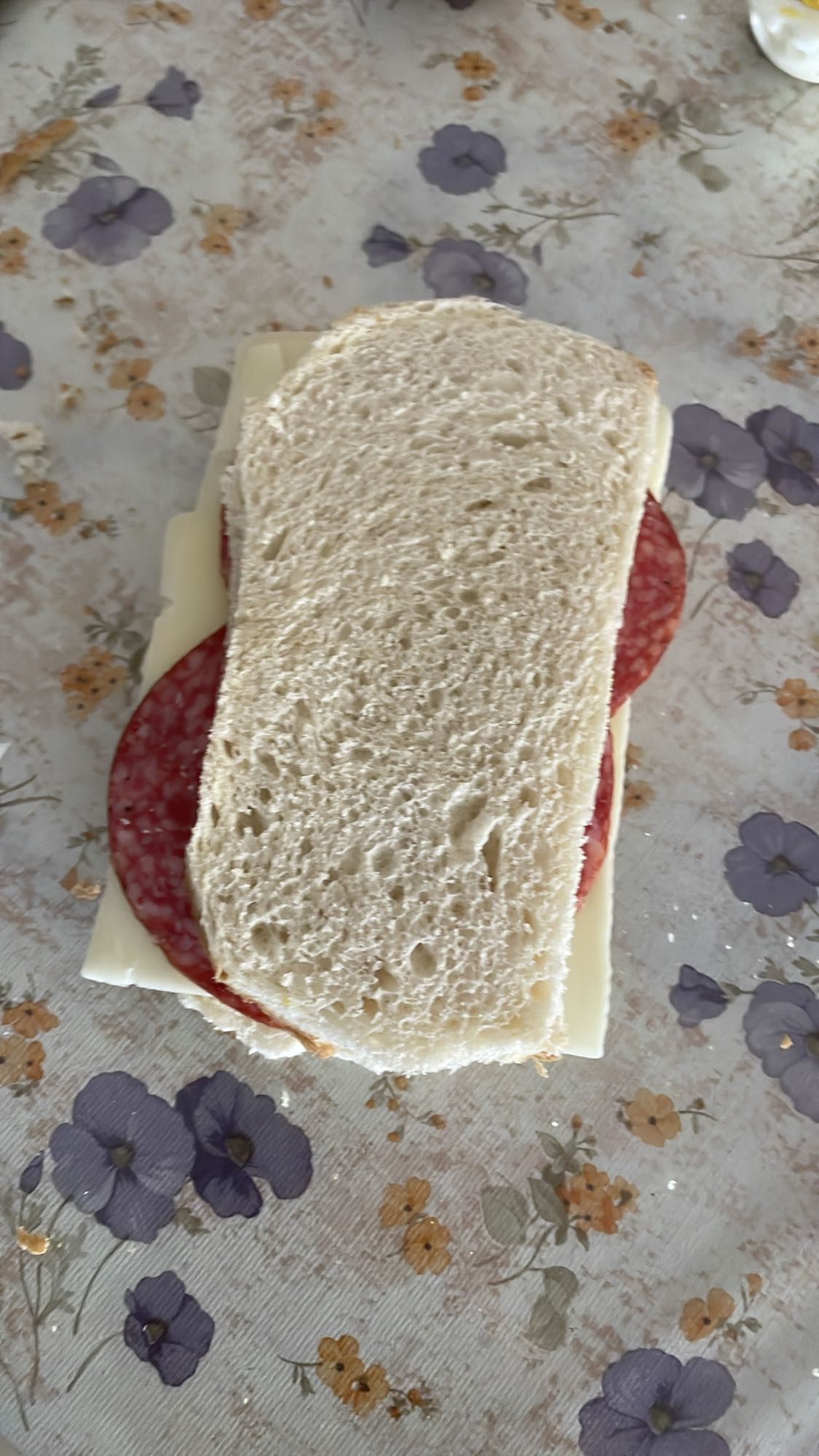 Sandviș cu salam și cașcaval