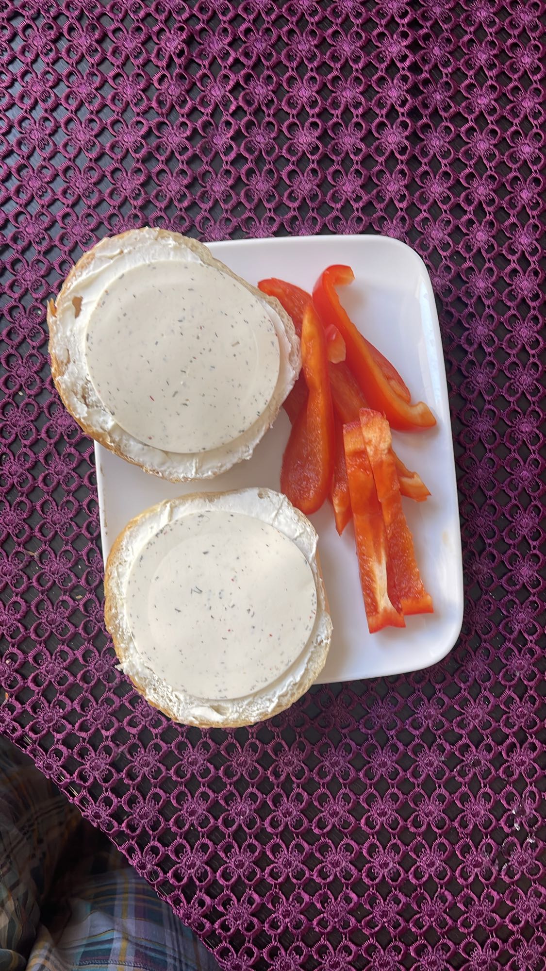 Cream cheese rolls & pepper