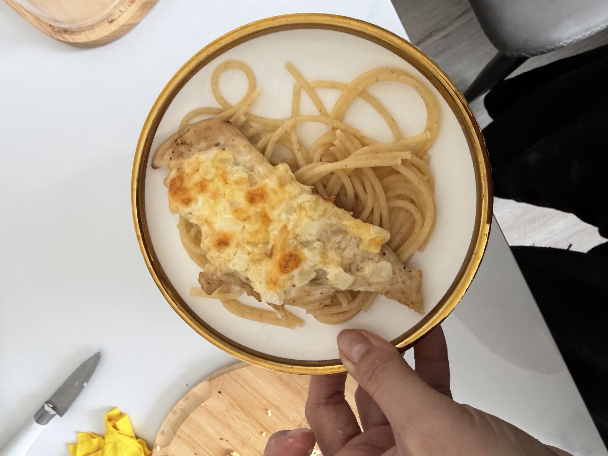 курица с макаронами