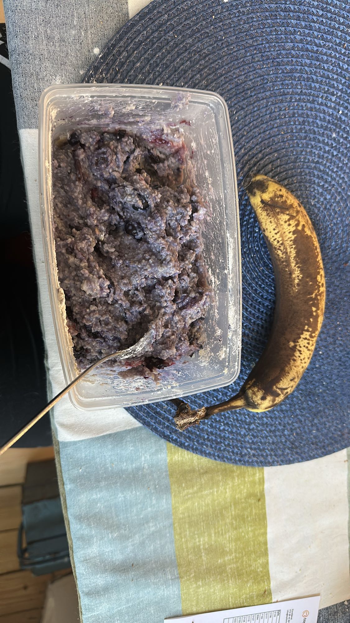 Blåbärsgröt med banan