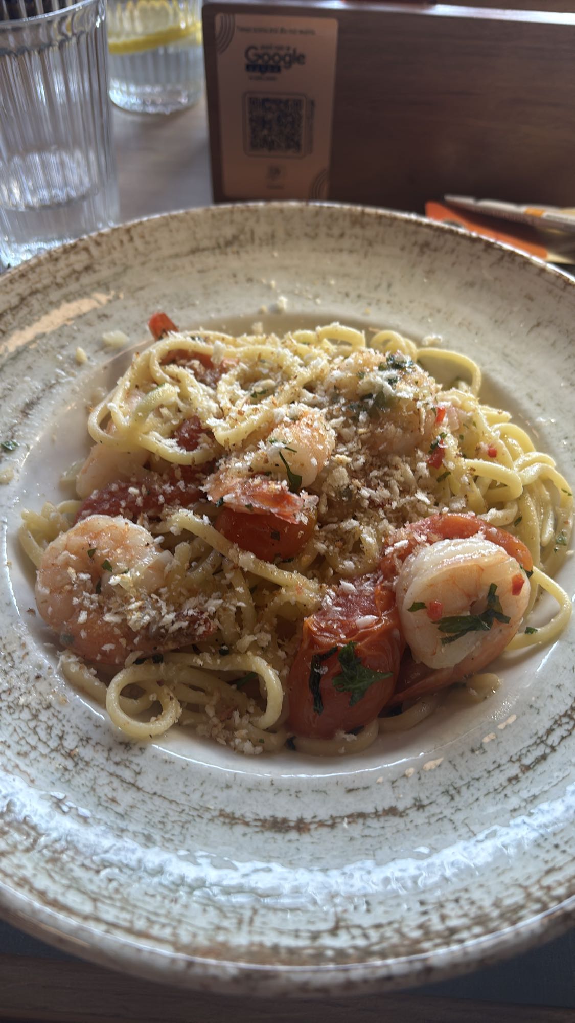 Makaron z krewetkami