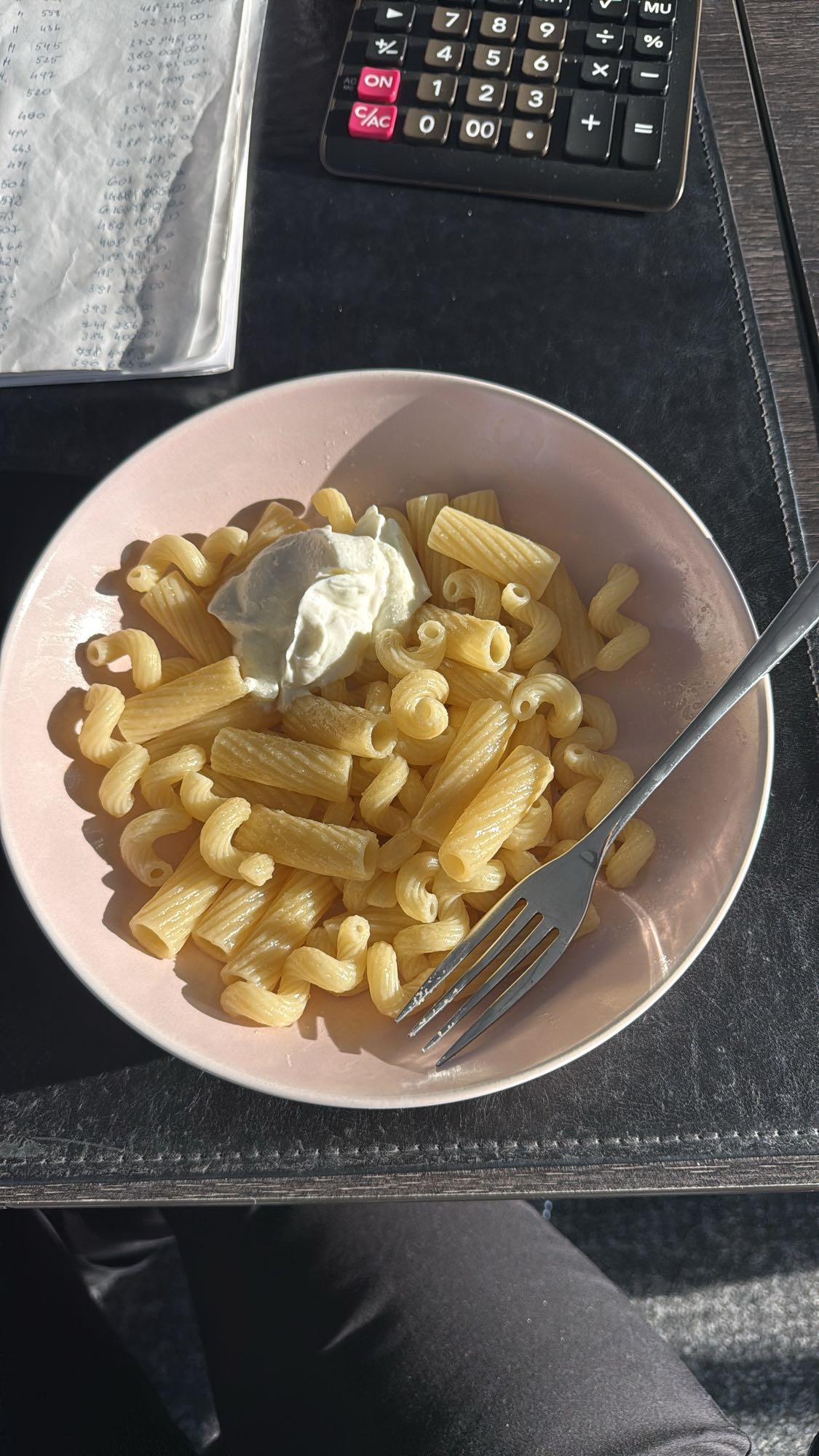 makaron z śmietaną