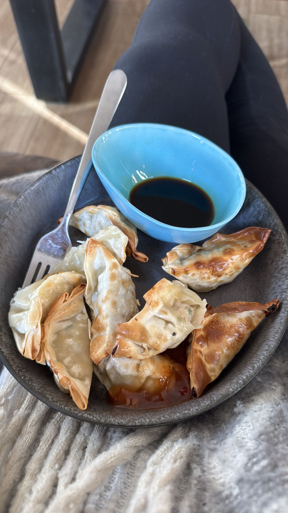 Gyoza mit Sojasauce