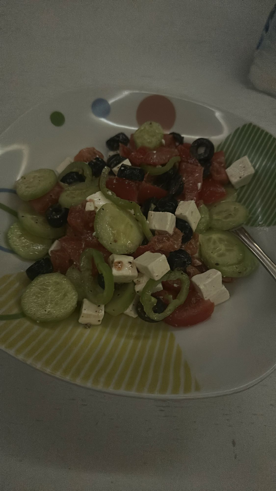 Greek-style veggie salad