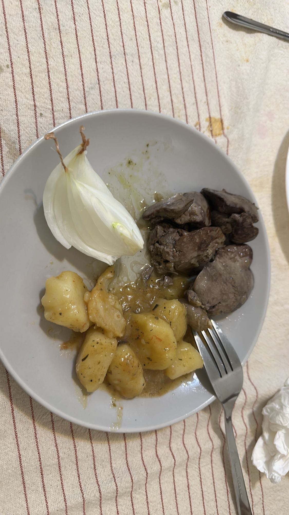 Liver with gnocchi
